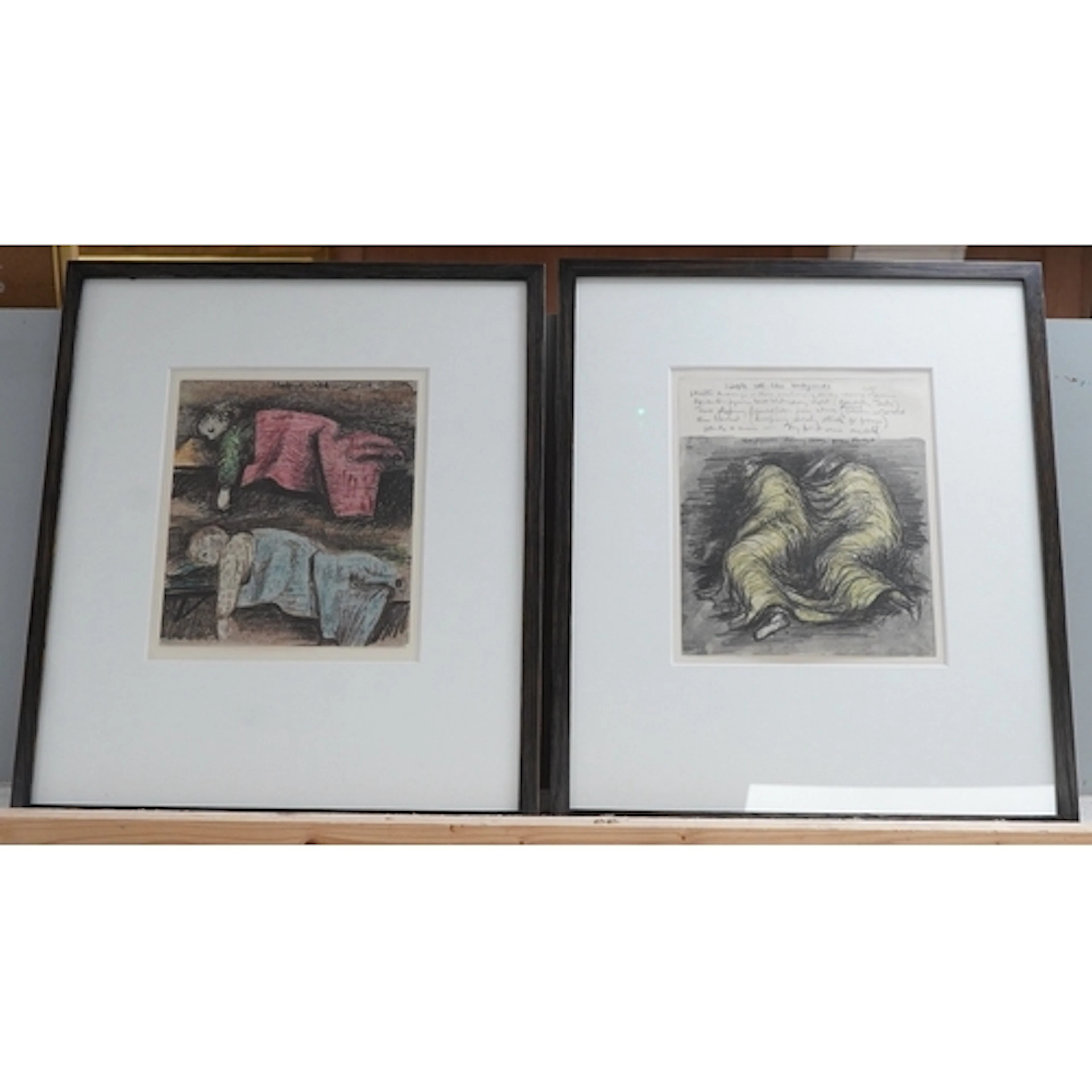 After Henry Moore (1898-1986), Two figures sharing the same ...