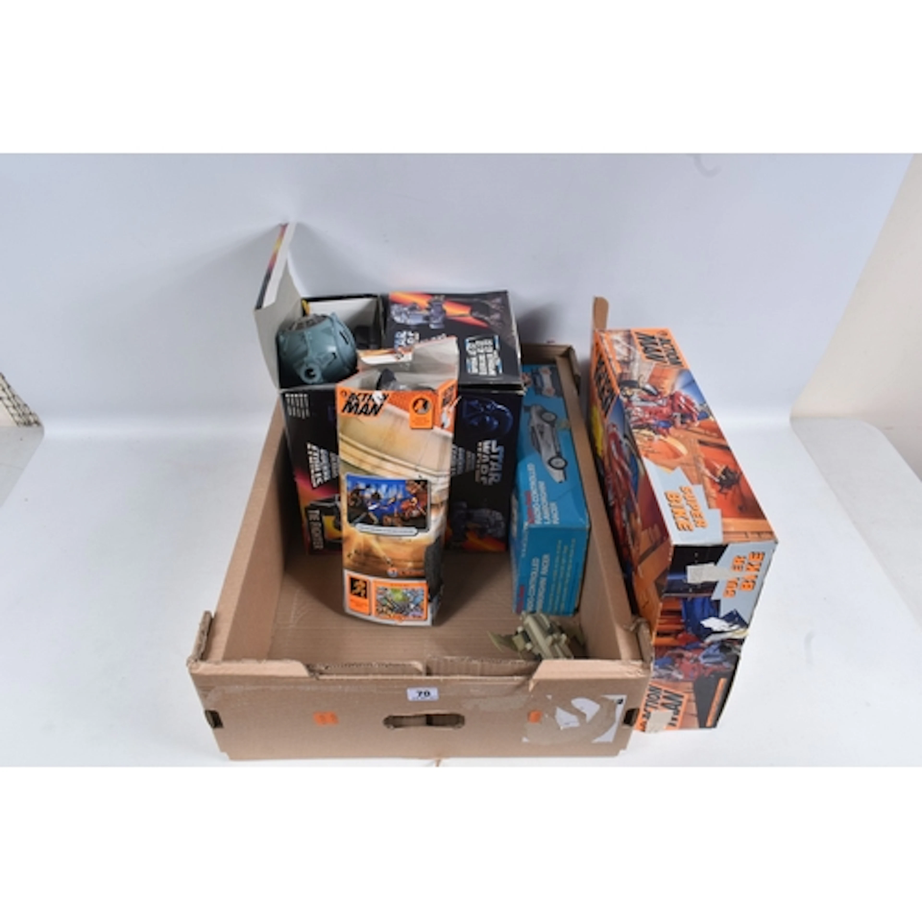 A TRAY OF BOXED COLLECTIBLE TOYS, to include a 1996 Kenner S...