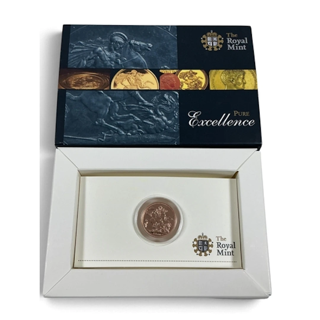 2010 Royal Mint Gold Sovereign, cased.