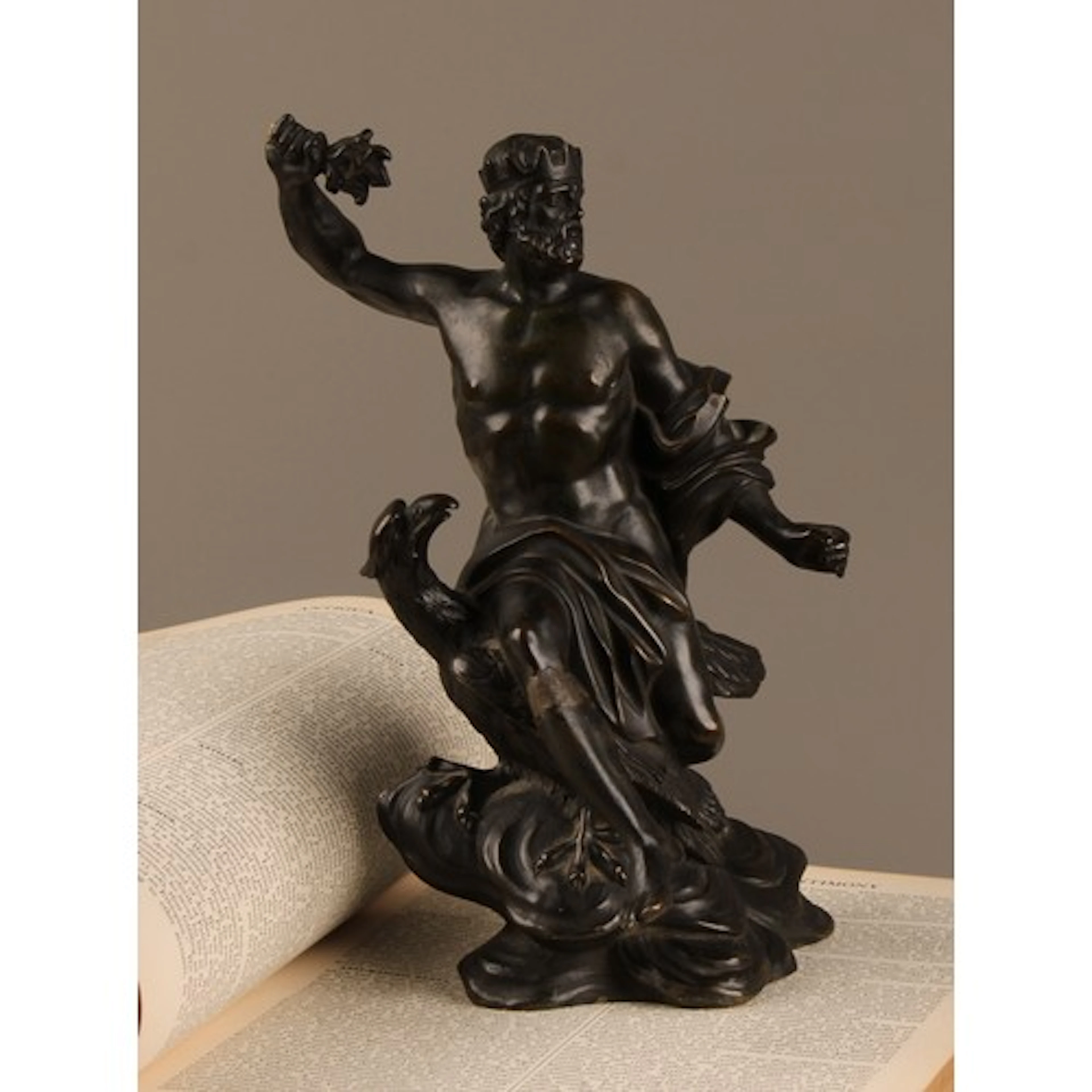 Italian School (19th century), a dark patinated bronze, Jupi...