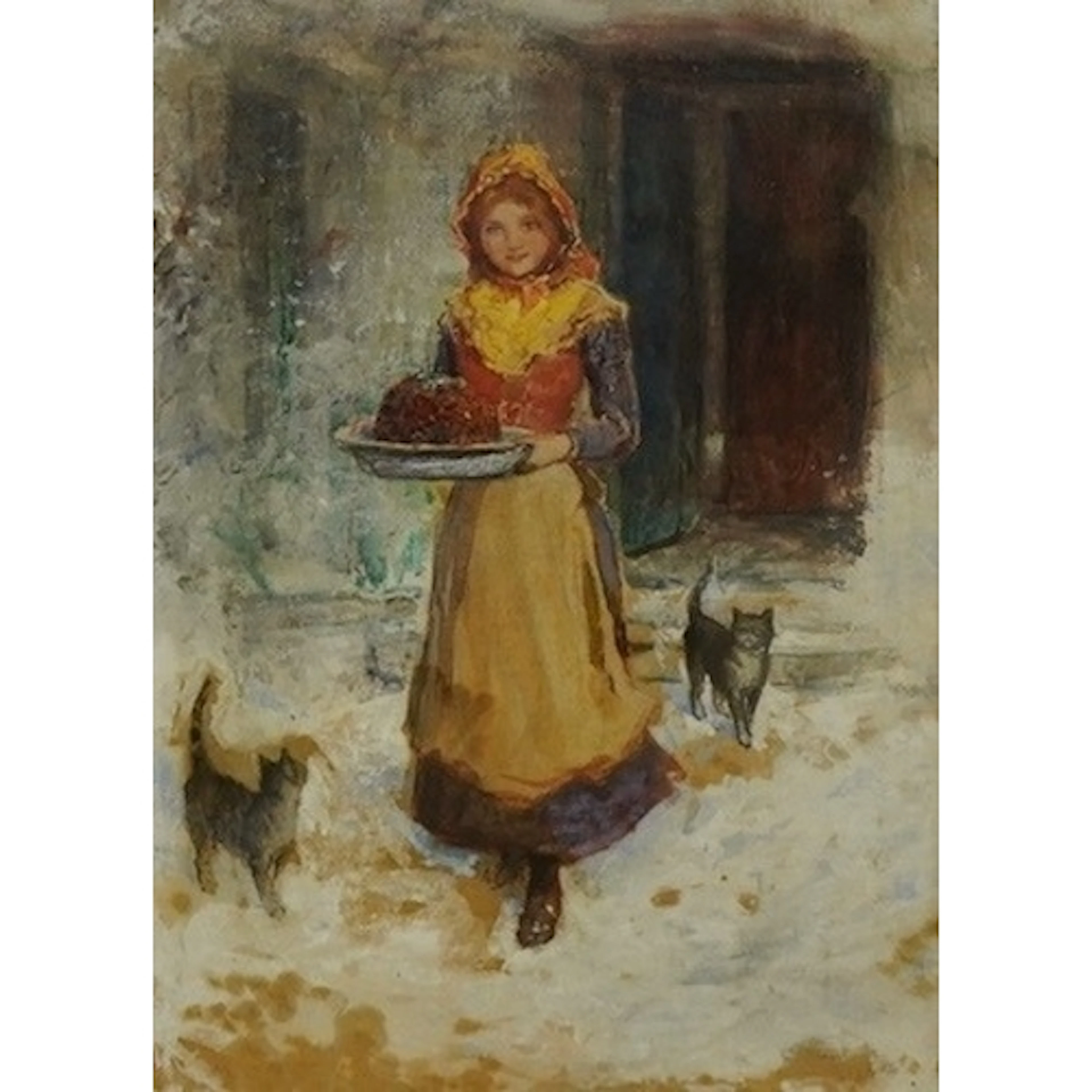 Charles Trevor Garland (1855-1906), Portrait of a girl with ...