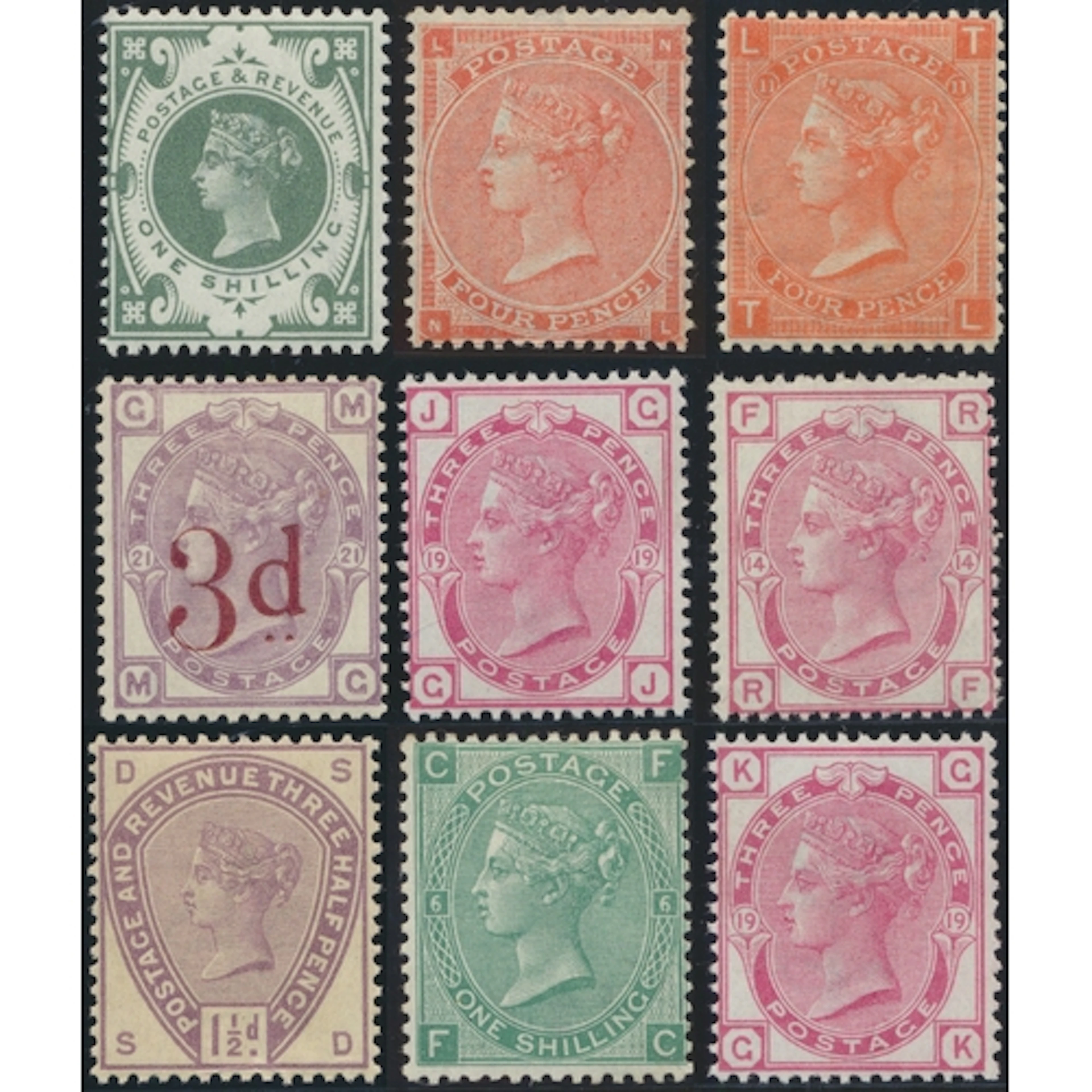 Surface-Printed very fine range on Peter Mollett stock cards...