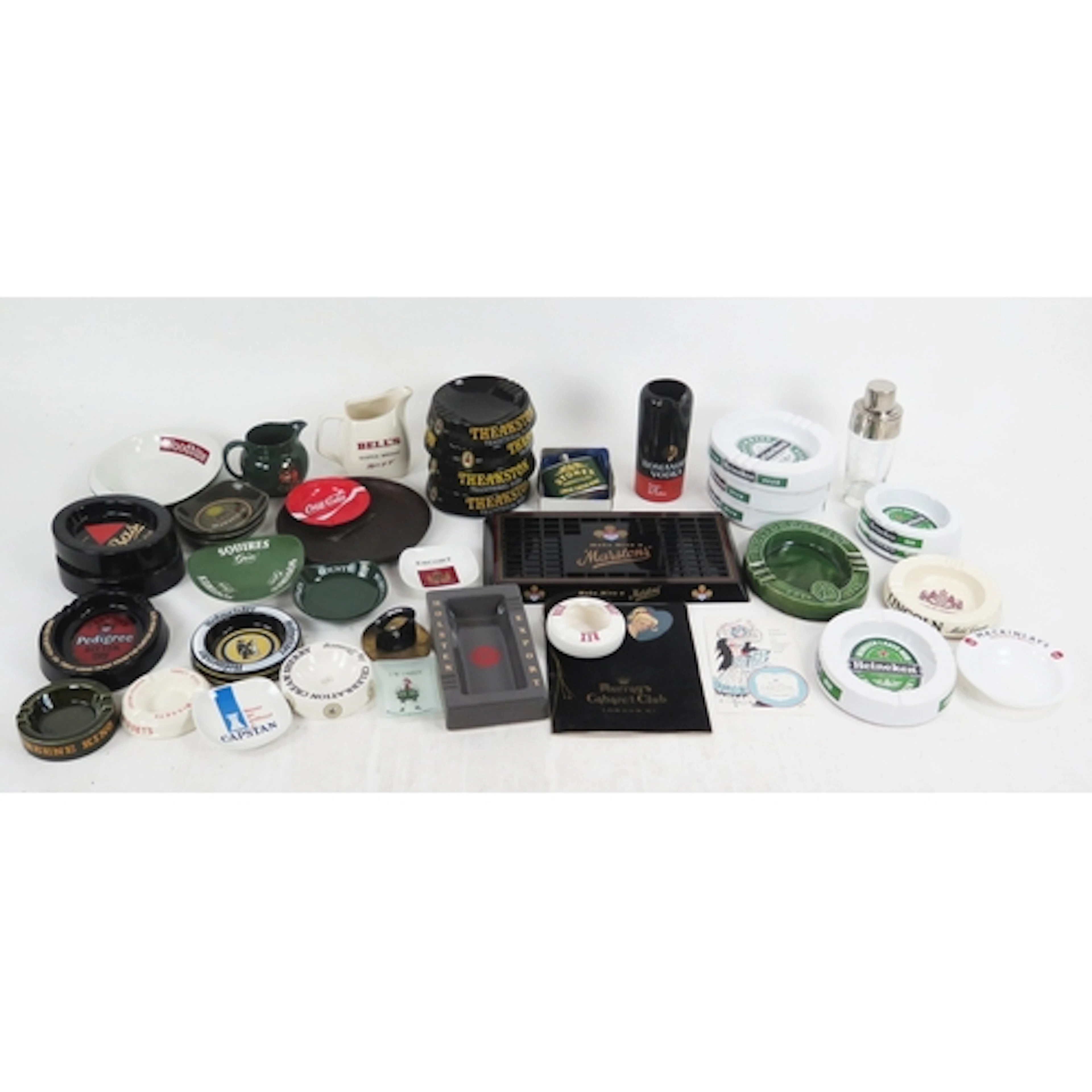 A collection of assorted brewery related advertising wares i...
