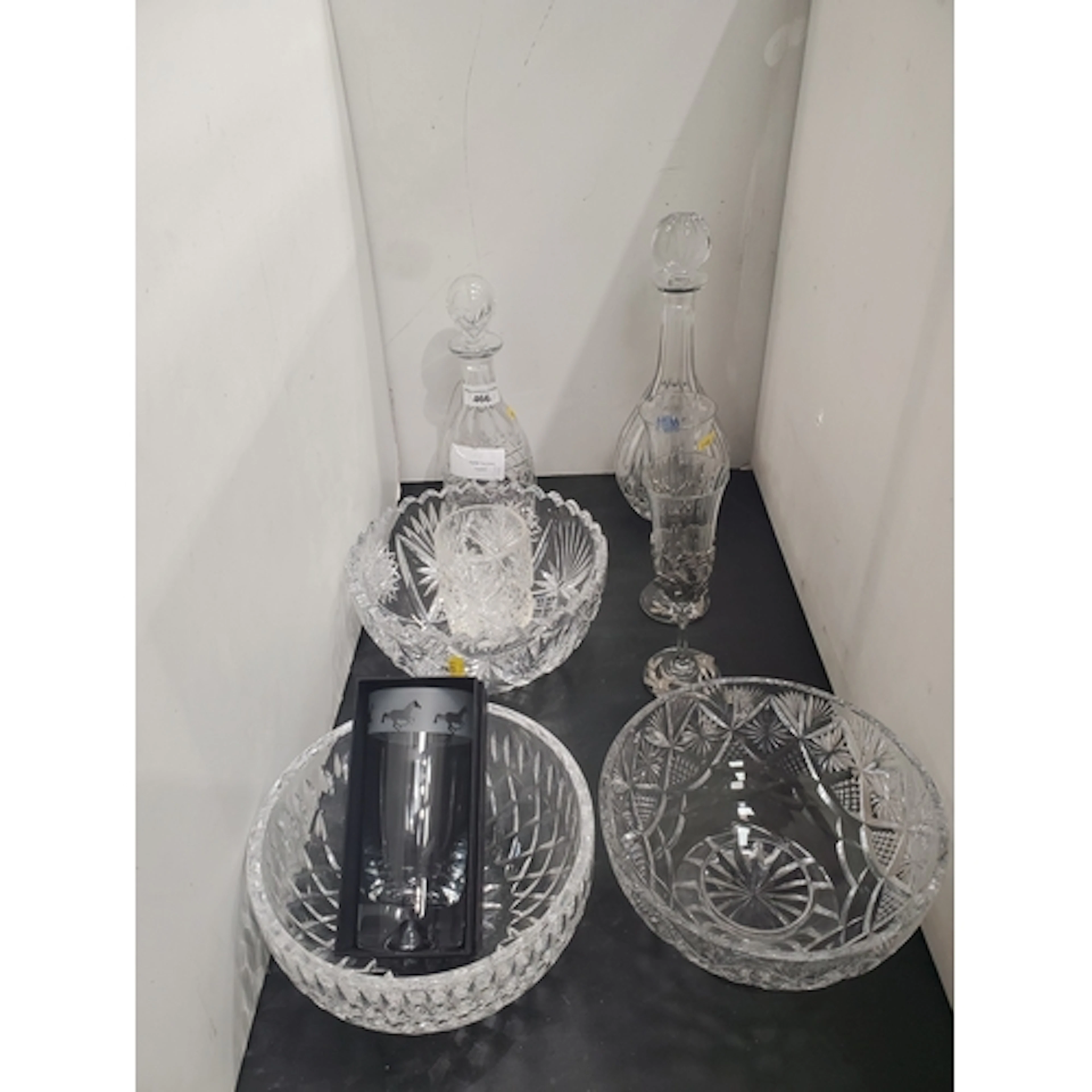 A Thomas Webb crystal Decanter and Stopper, a Royal Doulton ...