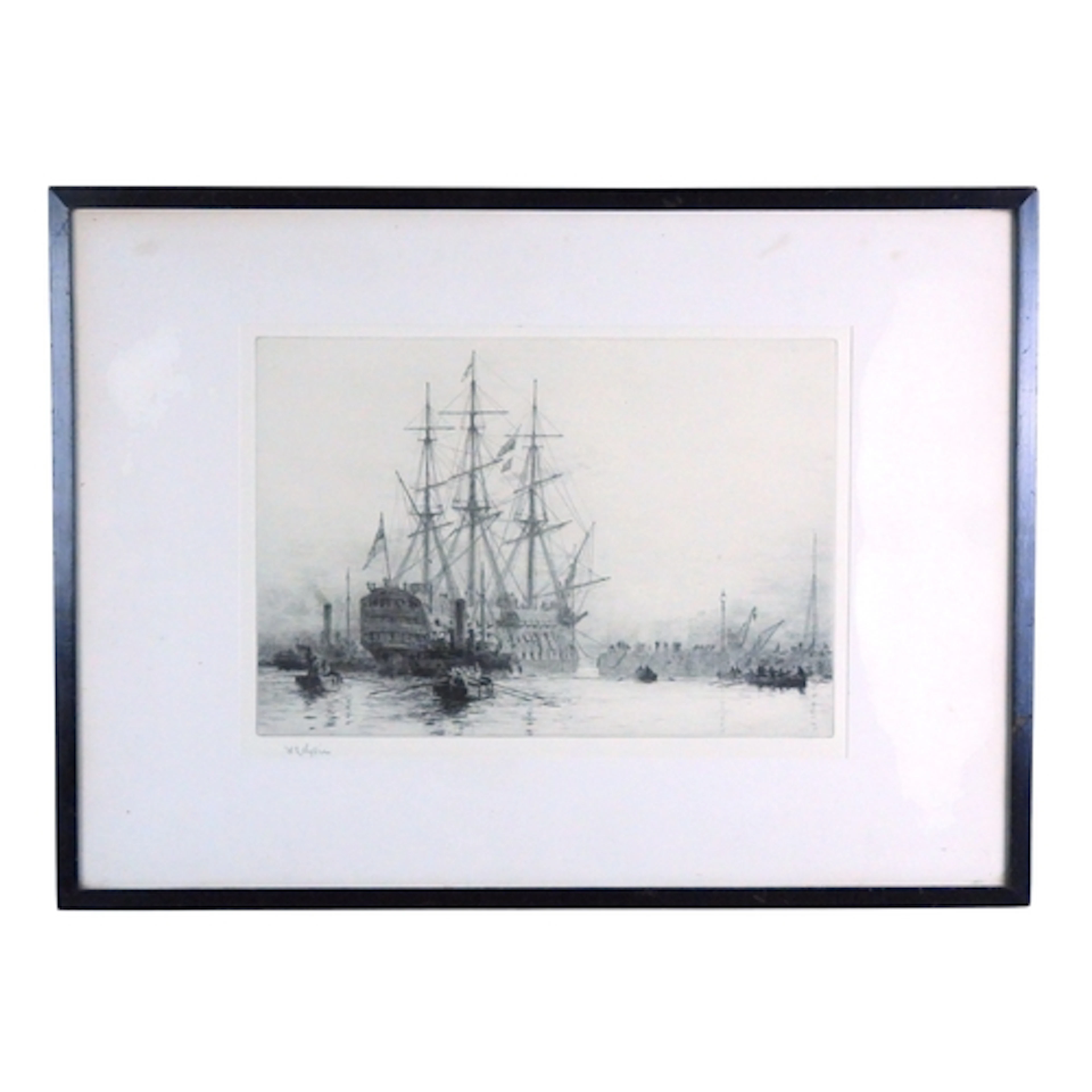 WILLIAM LIONEL WYLLIE RA (BRITISH 1851-1931) THE VICTORY'S L...