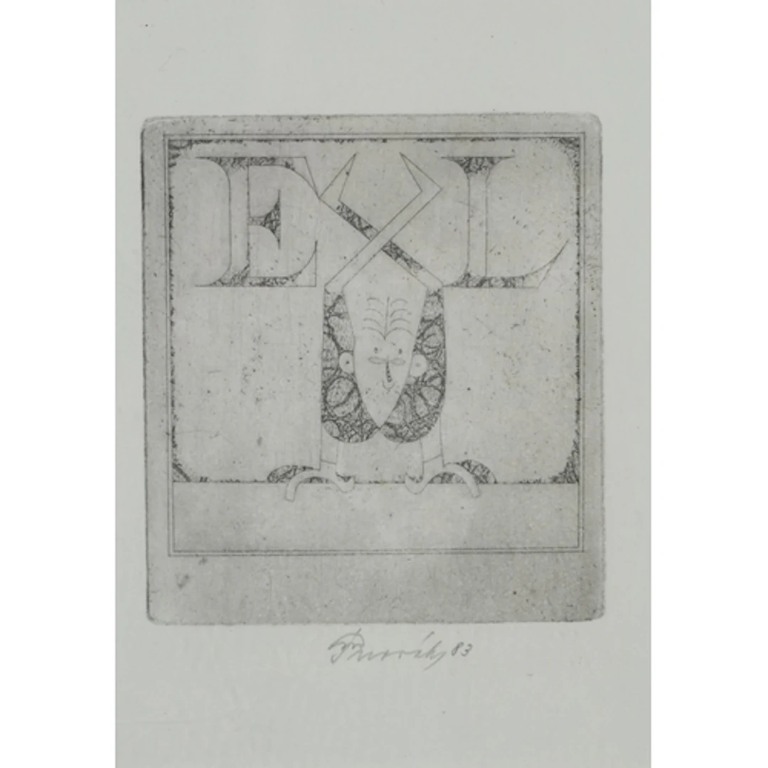 20th century pencil signed bookplate from The Book of, mount...