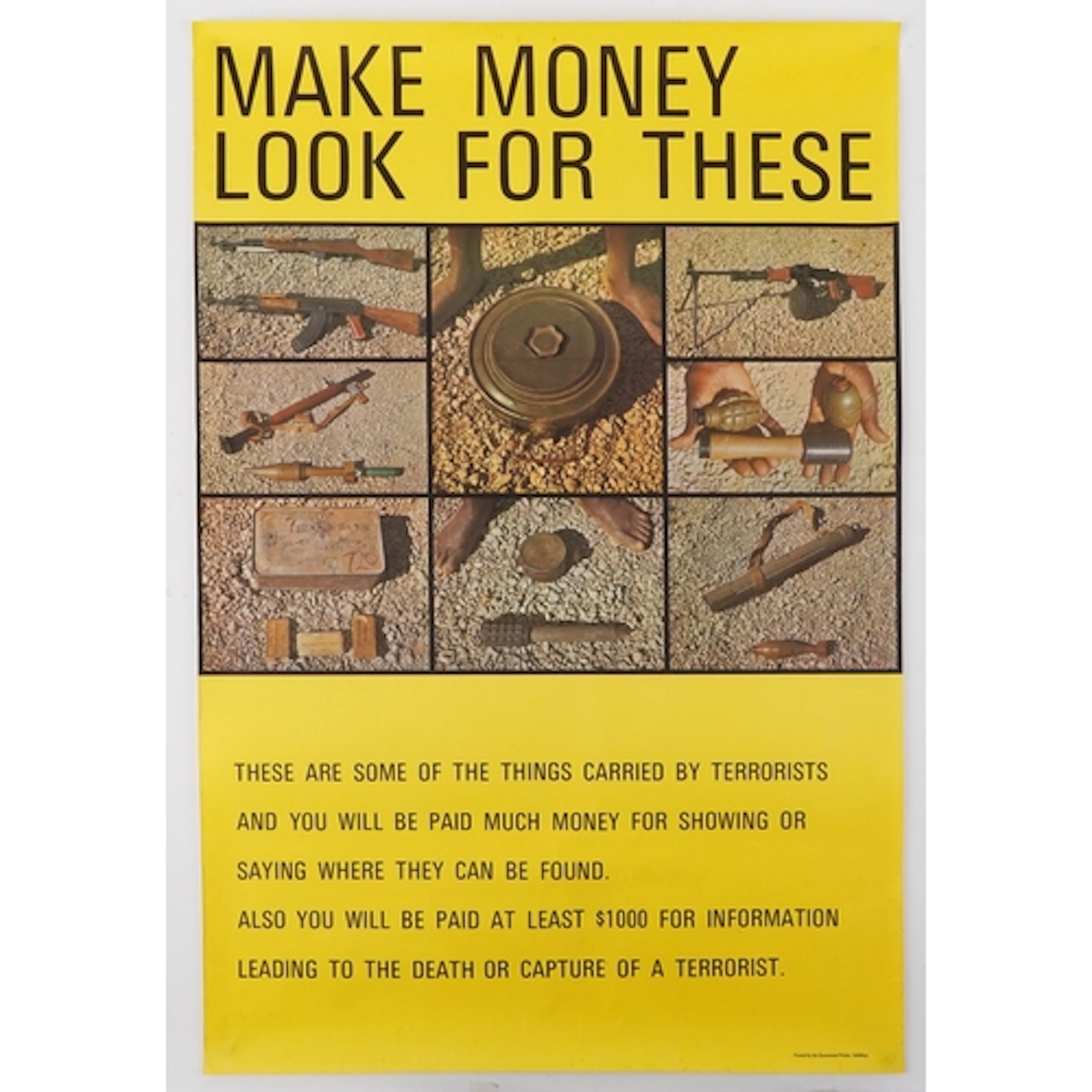 Vintage Rhodesian anti terrorist 'Make Money Look For These...
