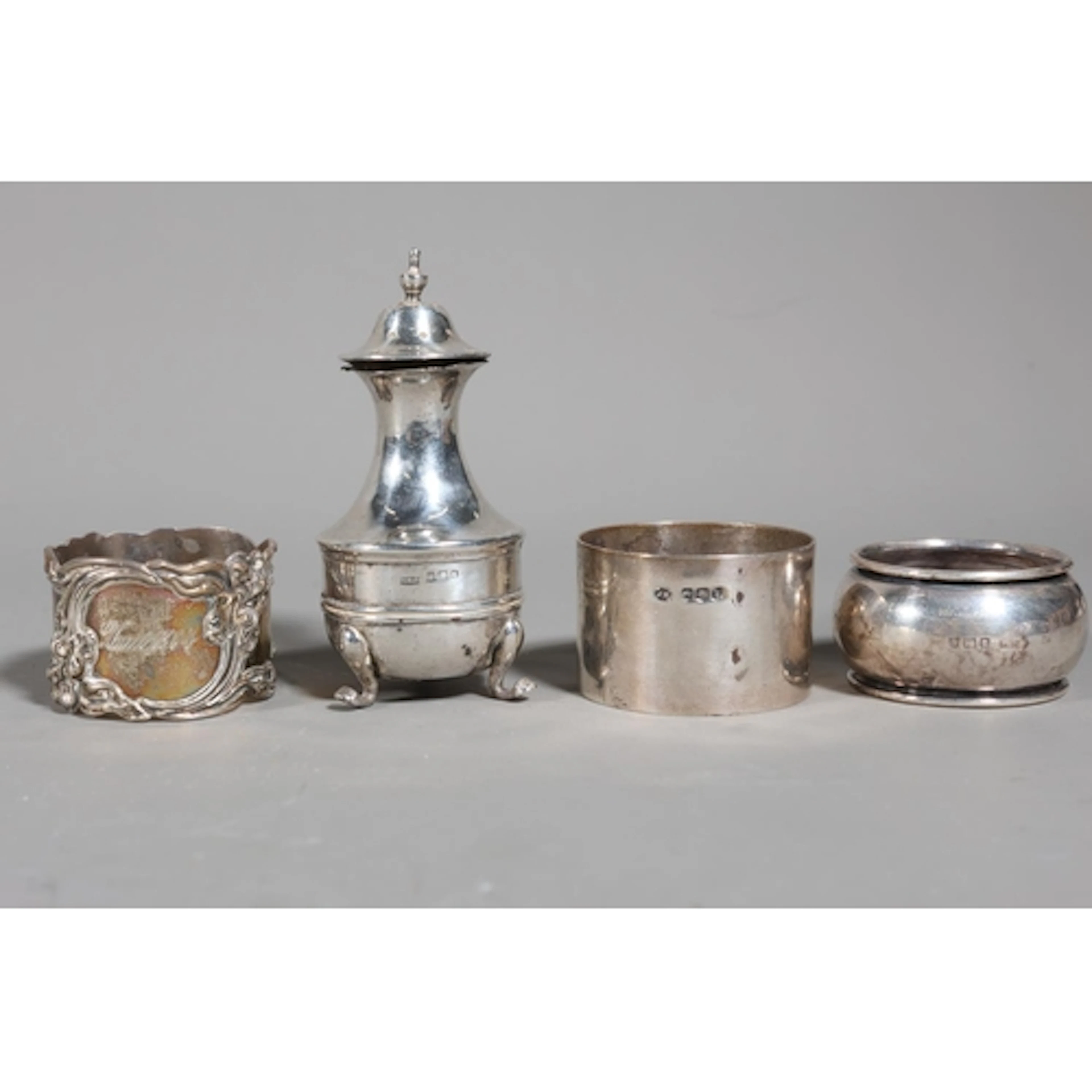 Antique silver napkin ring by John Round & Son Ltd,...