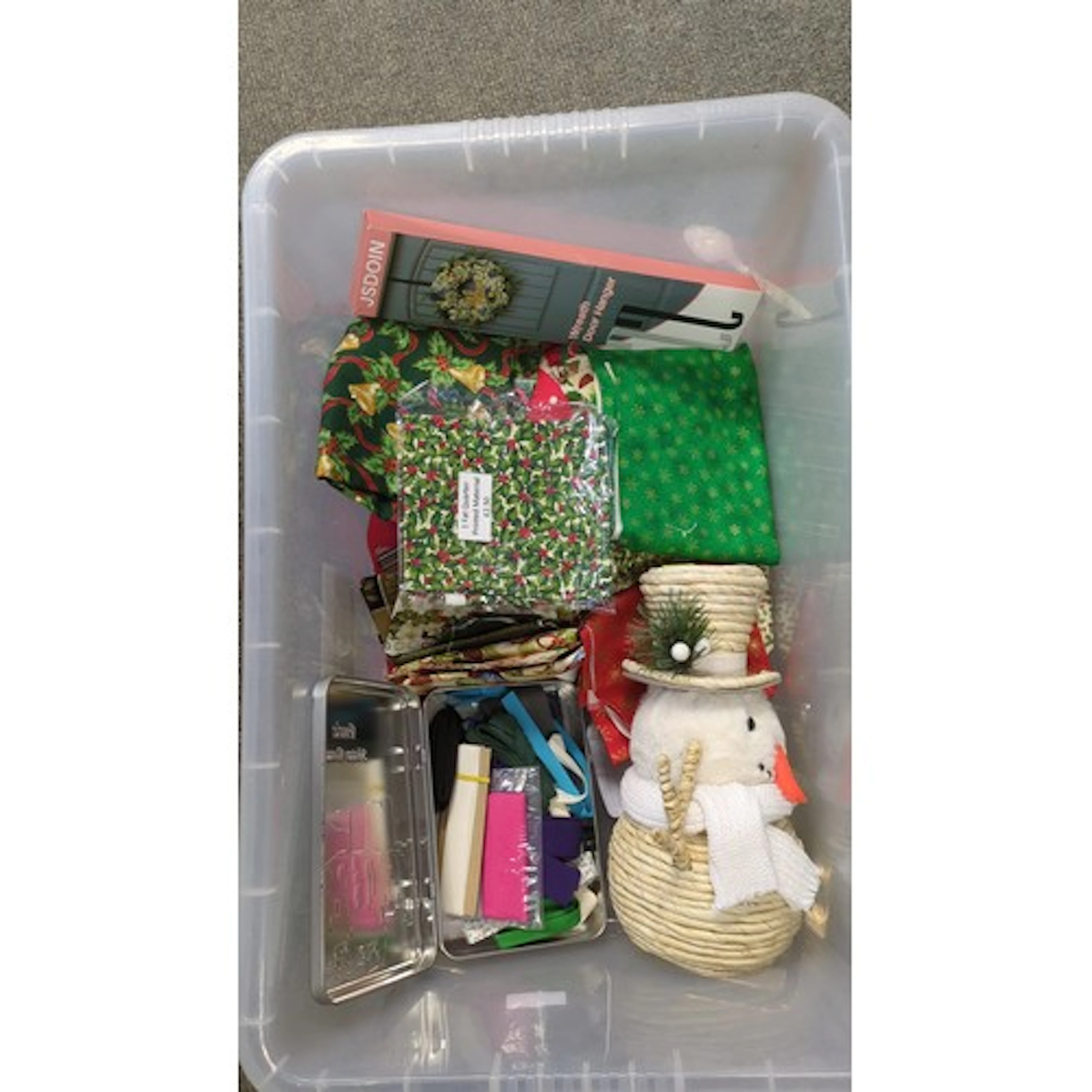 A quantity of seasonal craft materials, including Christmas-...
