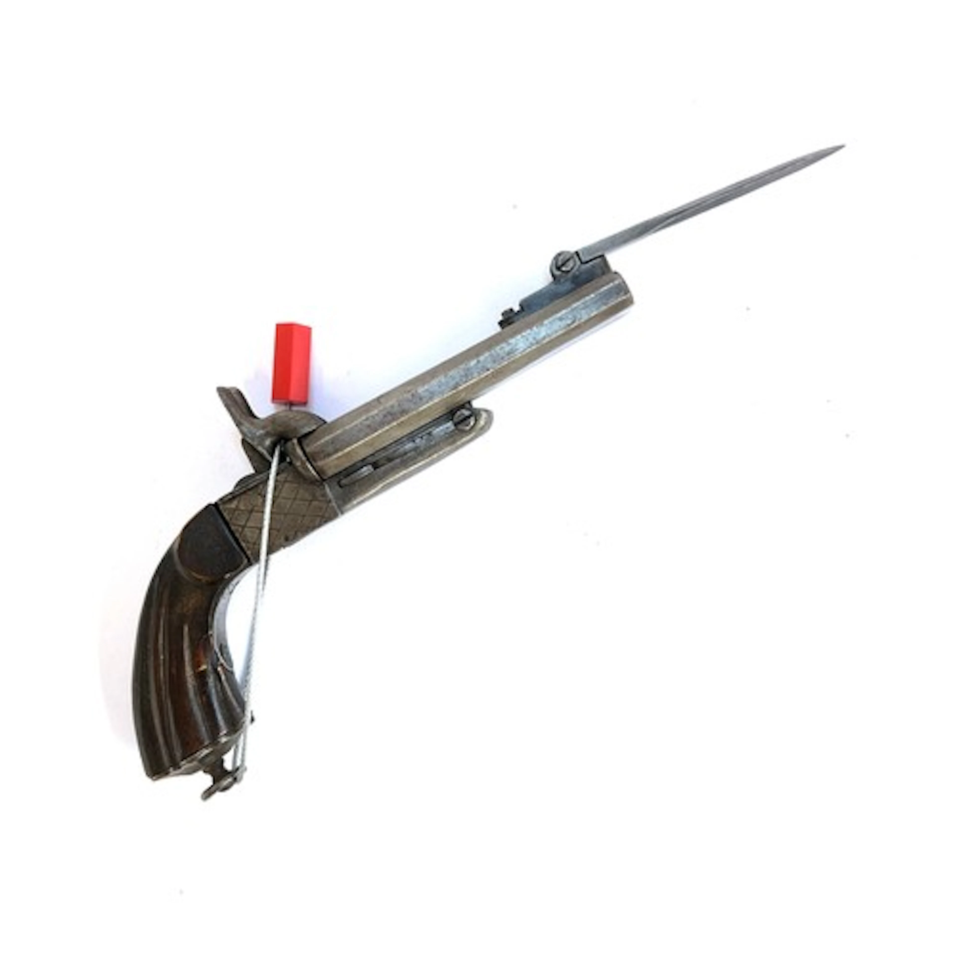 A 19th century Belgian pin fire side by side double barrel p...