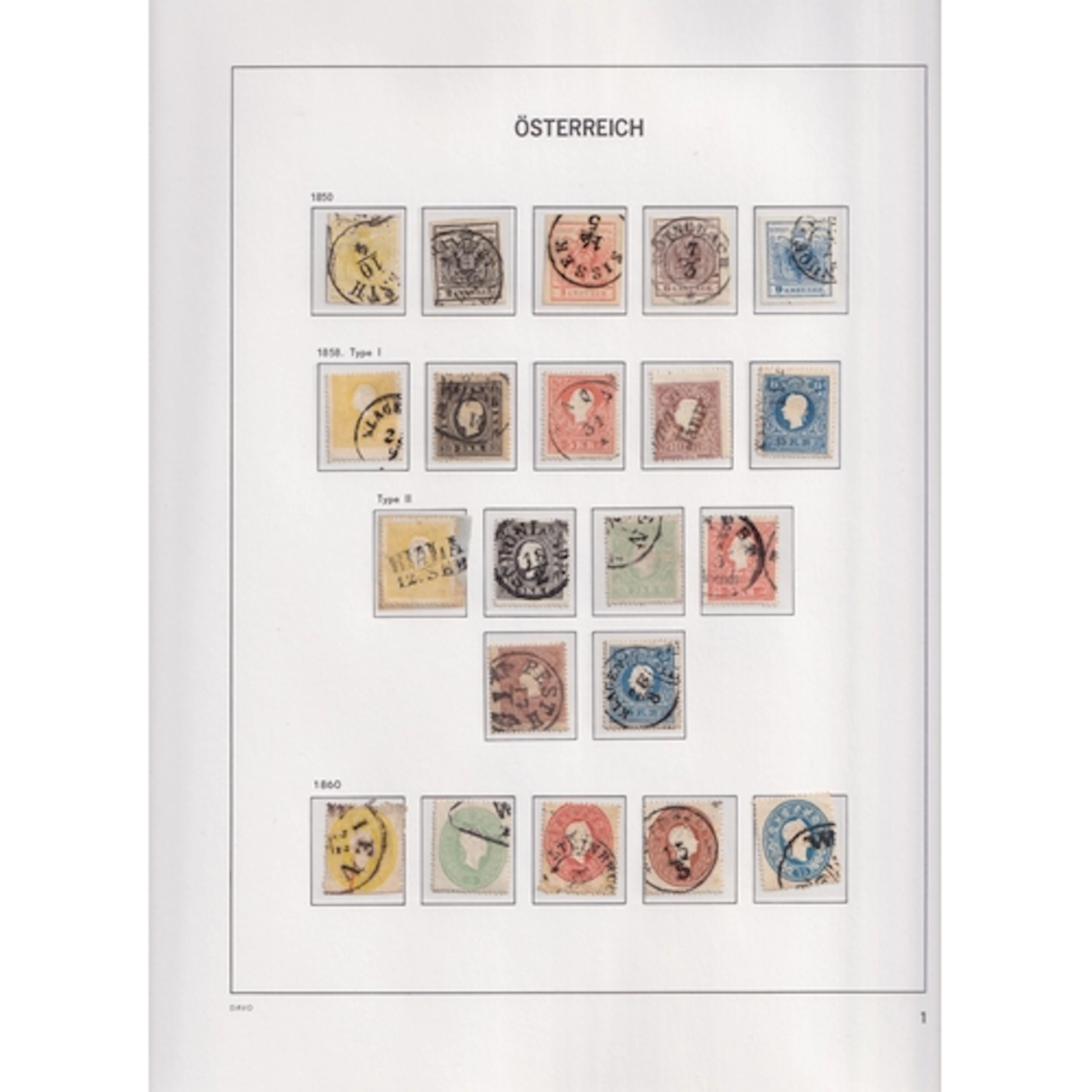 1850/2008 used collection in 4 printed Davo albums, useful e...