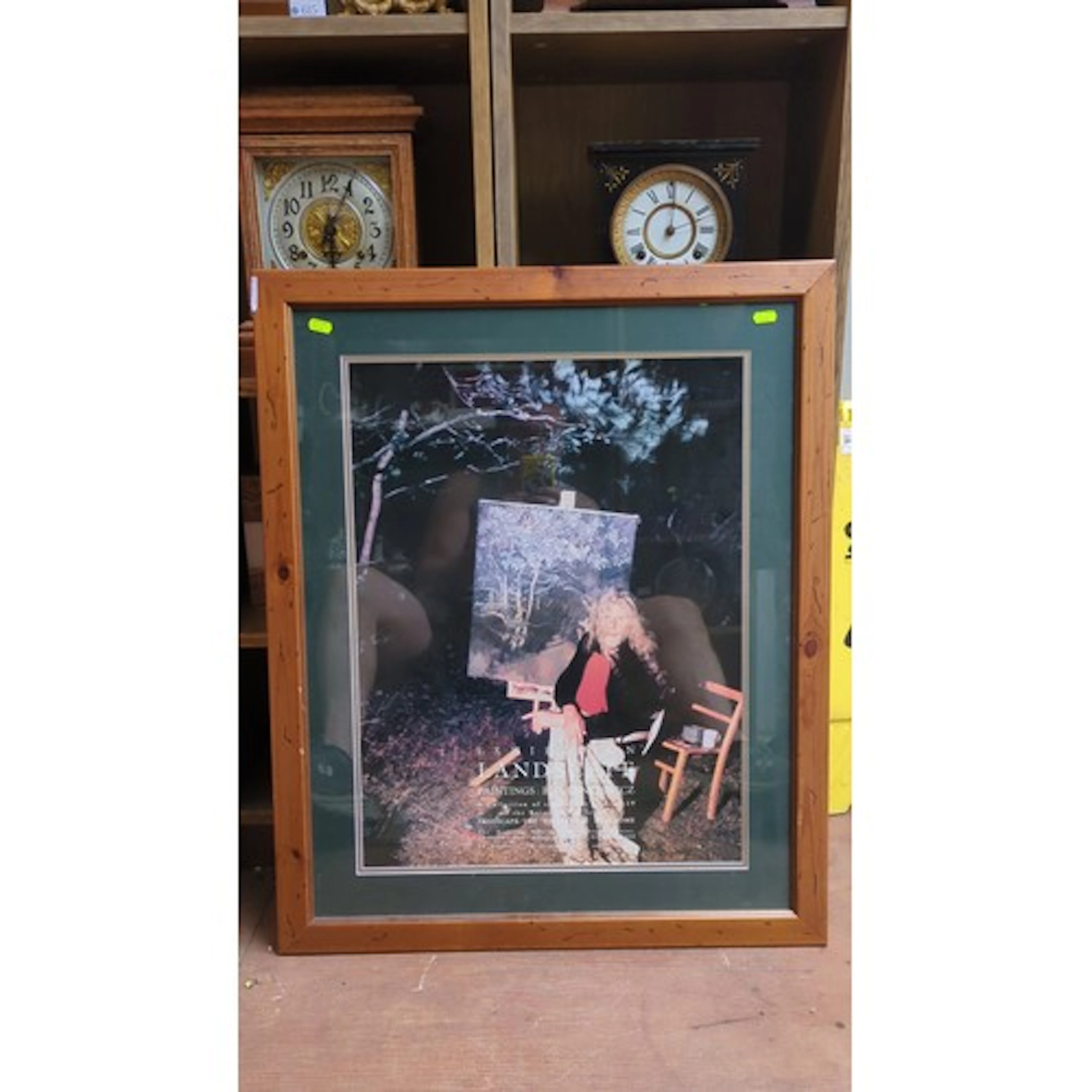Framed exhibition poster for “Landscape—Paintings: R.O. Lenk...