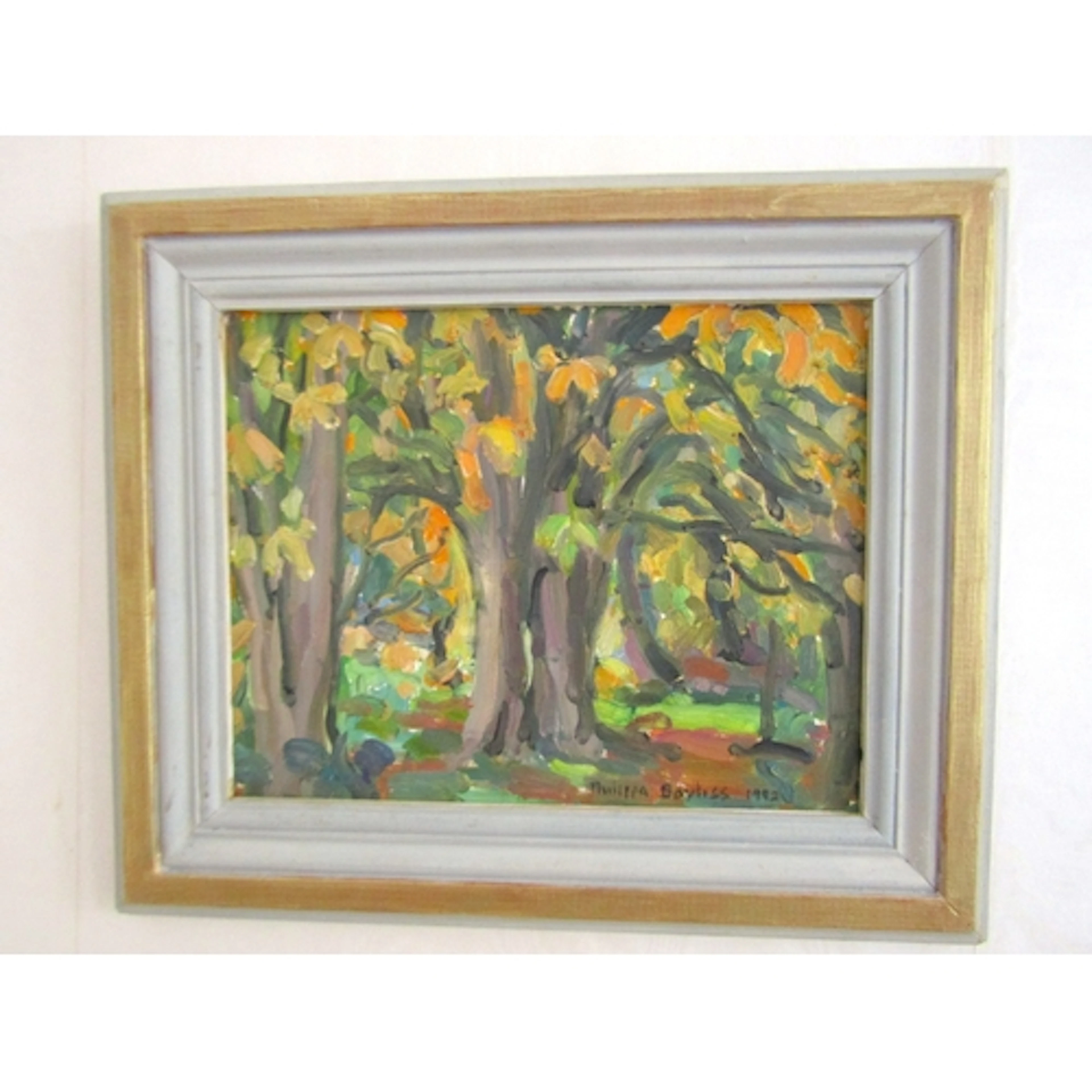 Philippa Bayliss Woodlands Scene Oil on Board Approximately ...