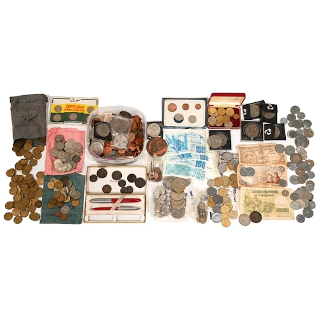 Coins and paper money. Miscellaneous British coins, pre-1946...