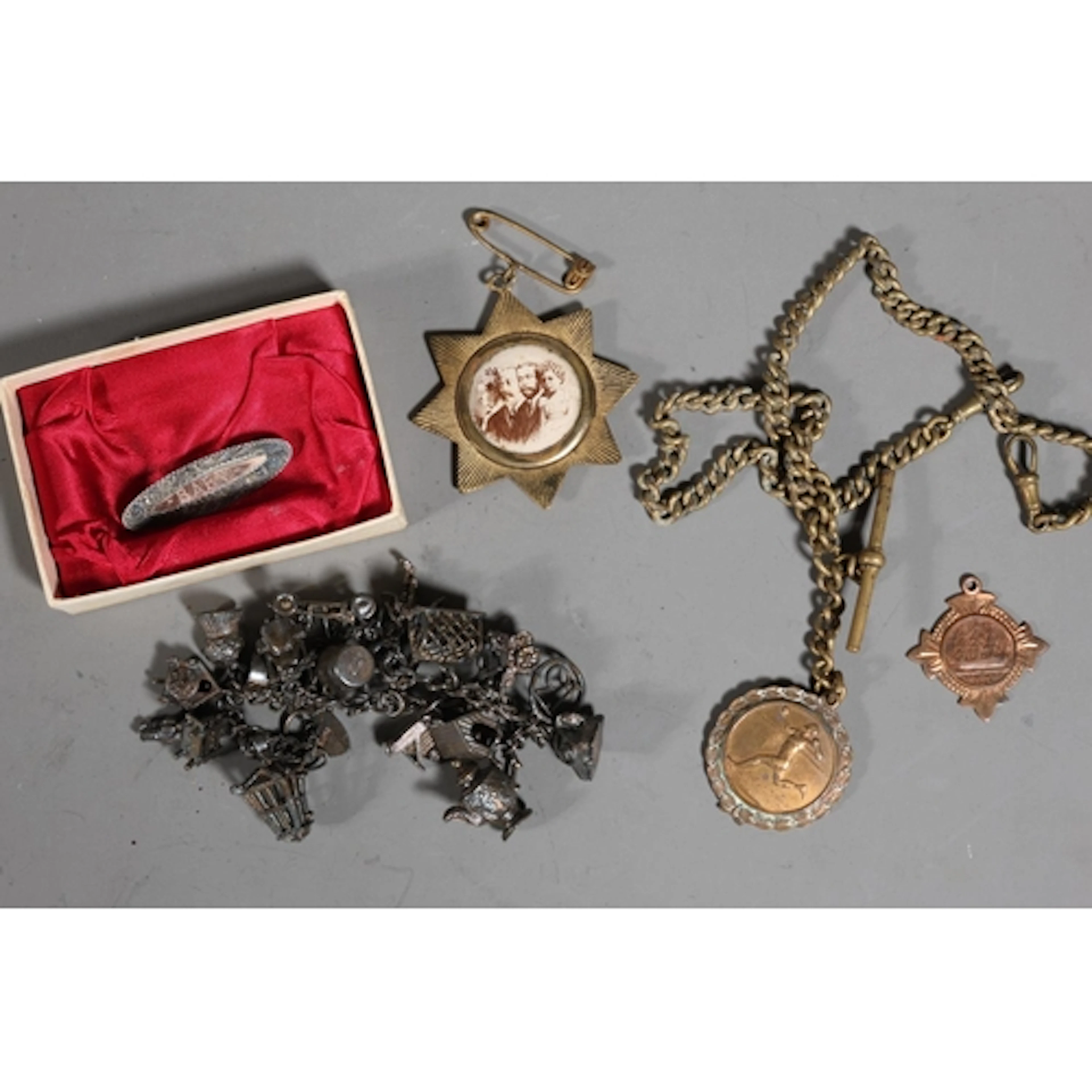 Silver and rolled gold 'Baby' brooch. Queen Victoria Diamond...