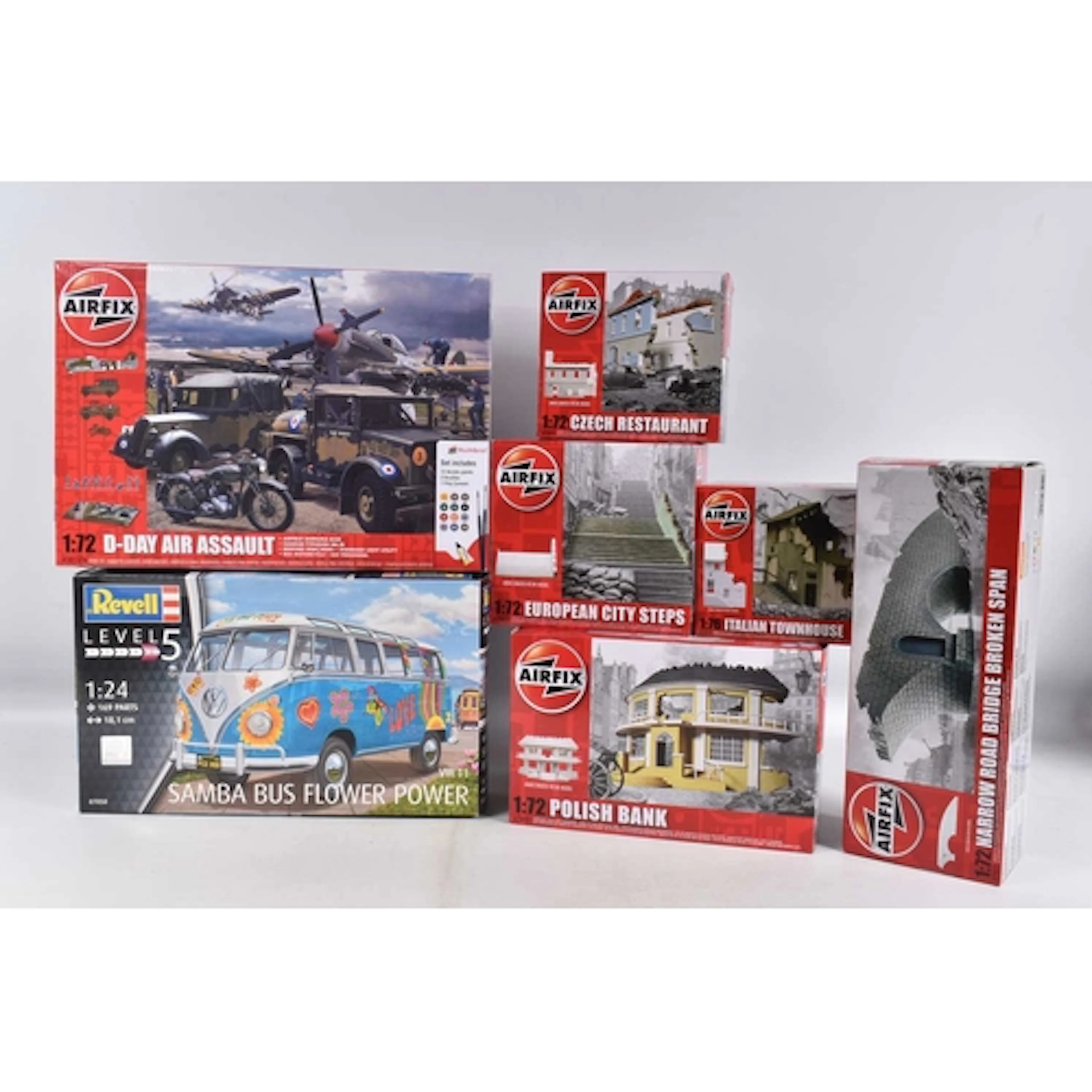 A COLLECTION OF AIRFIX MODEL KITS, to include five resin mod...