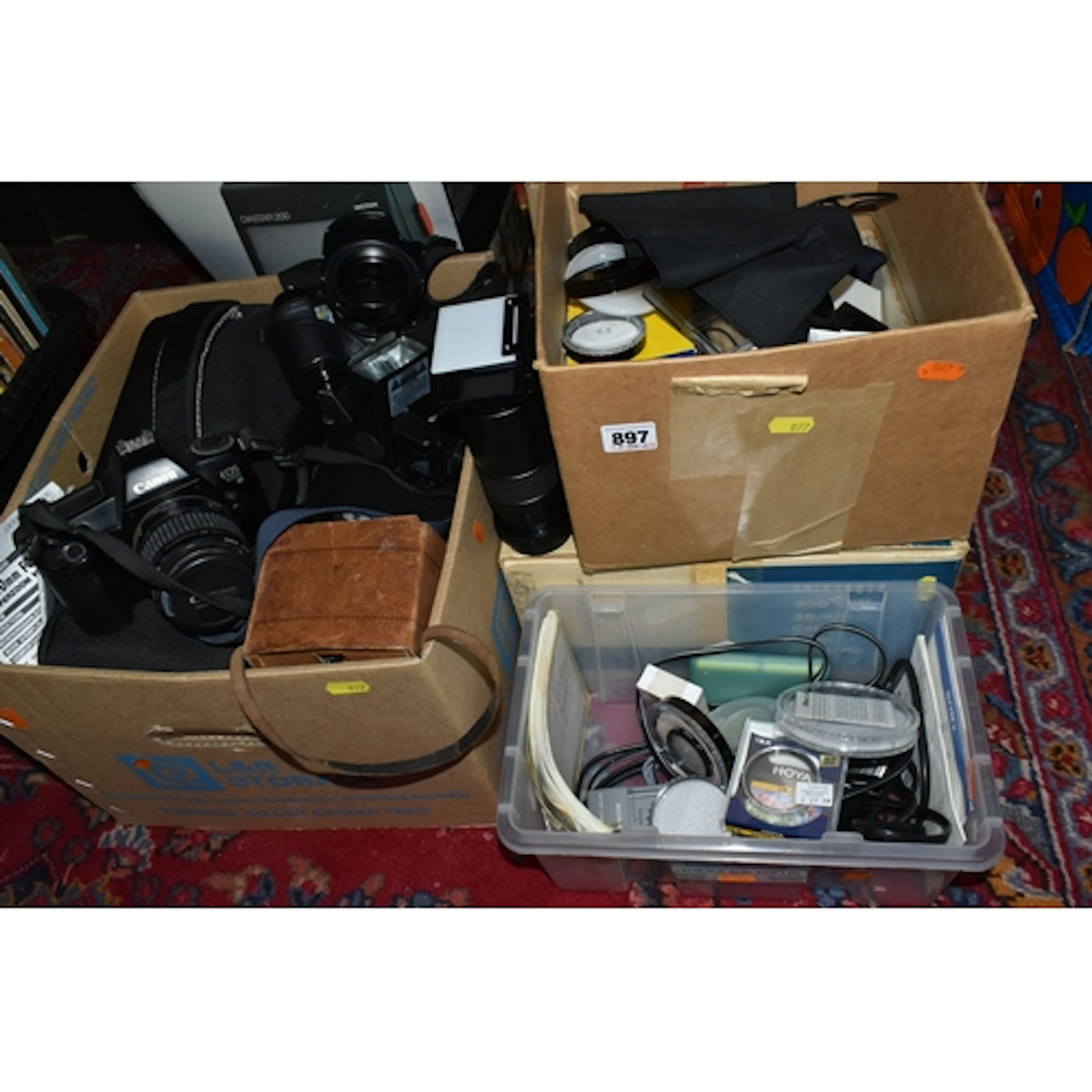 SIX BOXES AND LOOSE OF PHOTOGRAPHY RELATED ITEMS to include ...