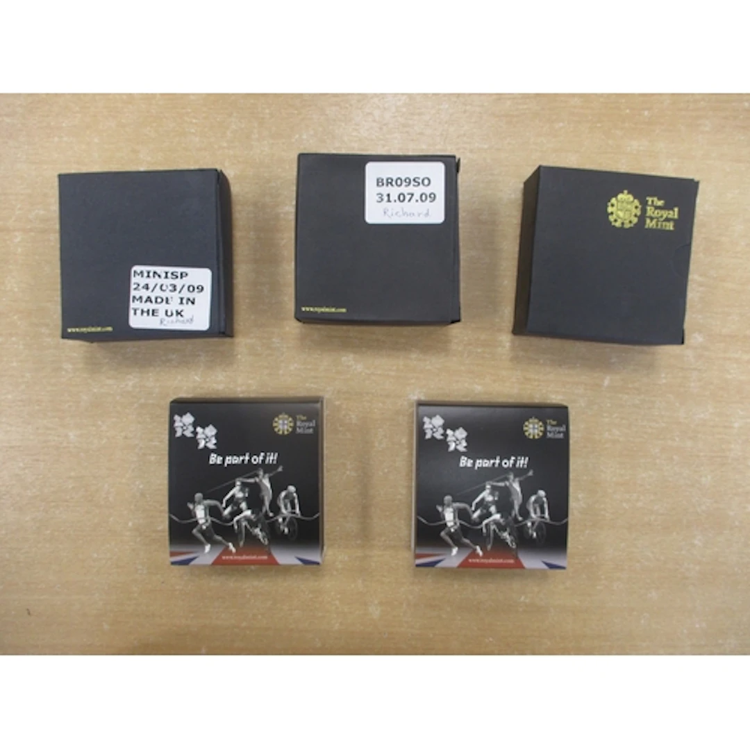 Collection of boxed GB silver proof FDC, includes 2009 50th ...