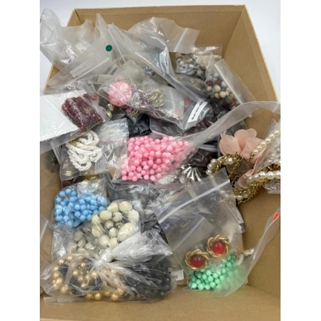 A selection of costume jewellery mainly beads