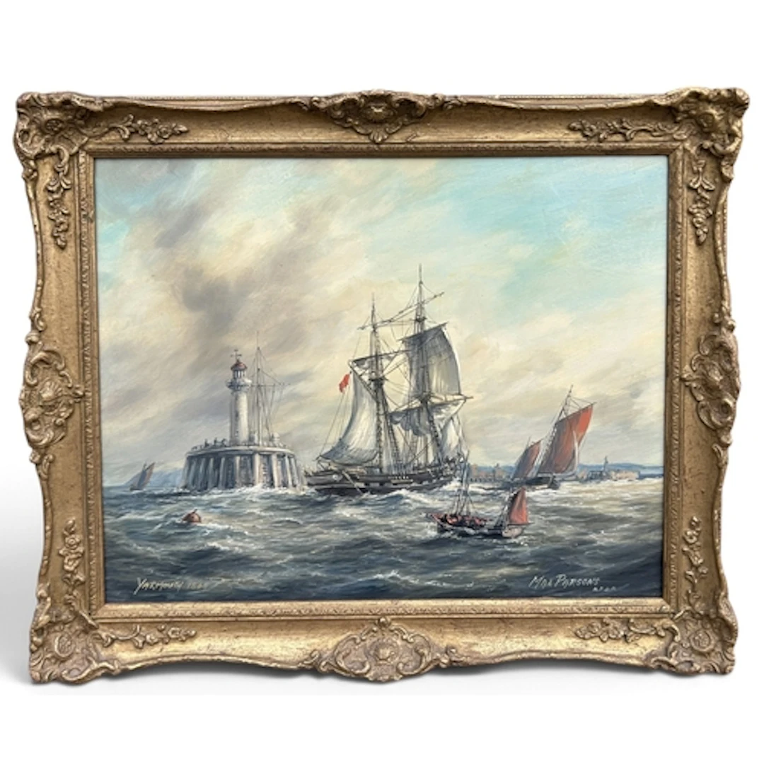 MAX PARSONS (BRITISH, 1915-1998): 'YARMOUTH 1845' Oil on boa...