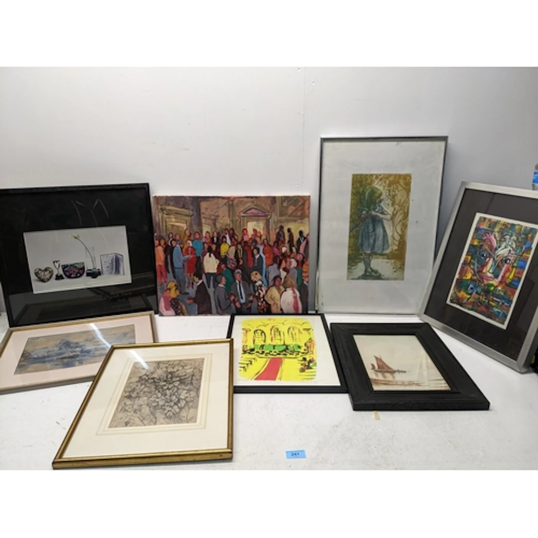 A mixed group of pictures to include a late 19th/early 20th ...
