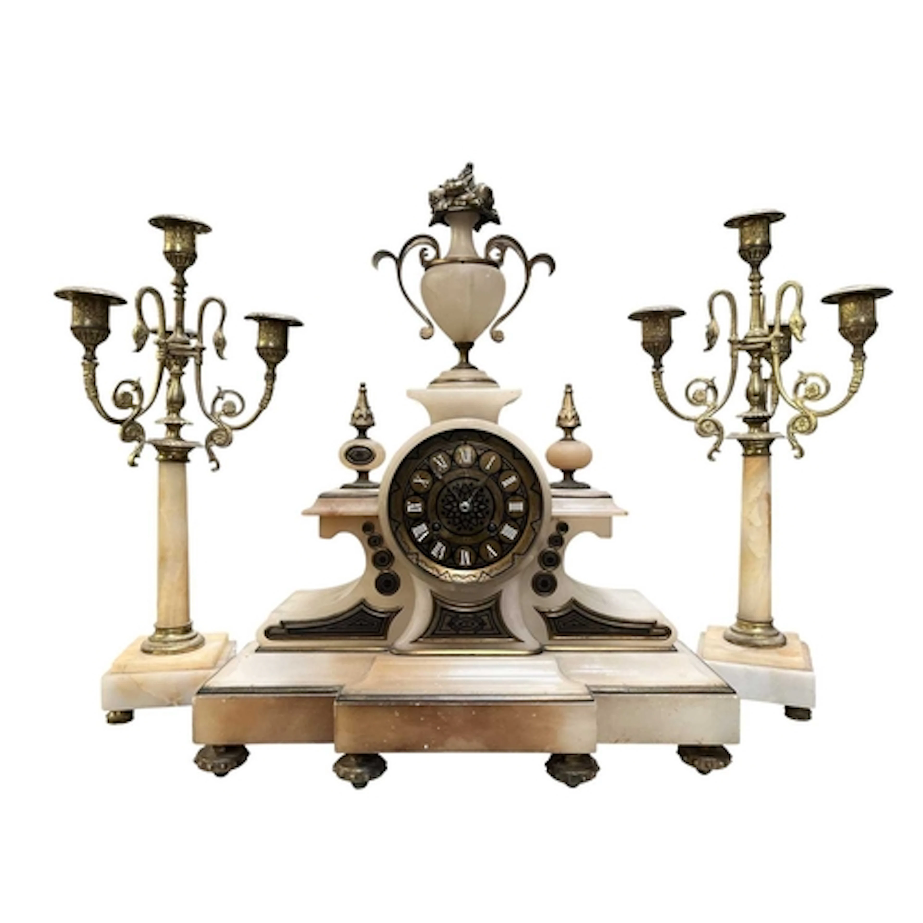 A French J. Marti et Cie, Paris 19th century onyx and gilt m...