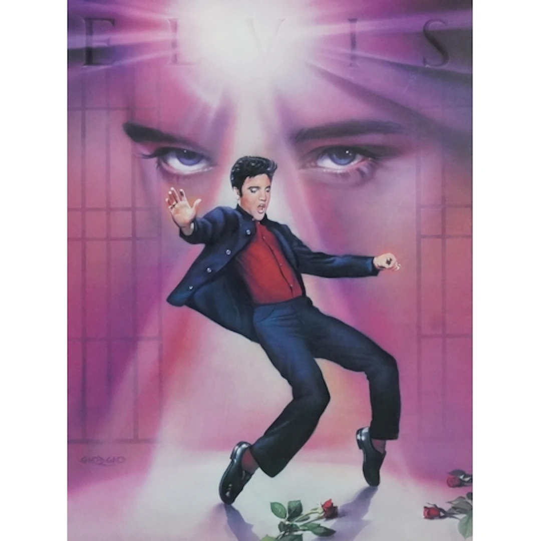 Elvis Rocking to Jail House Rock, large limited editioned li...