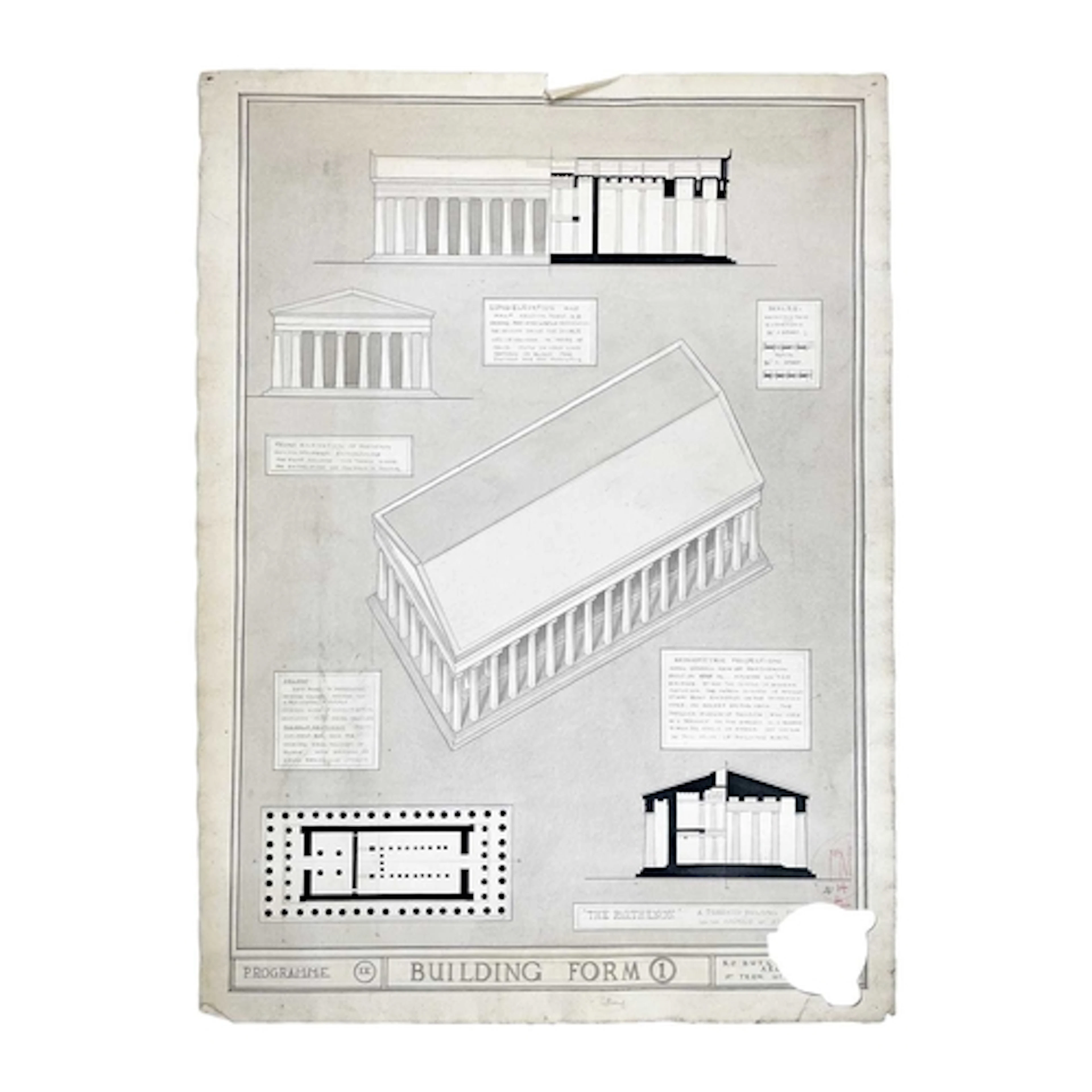 Reg BUTLER (1913-1981) Architectural Study of The Parthenon ...