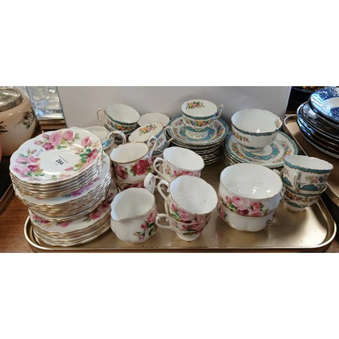 Royal Albert "Princess Anne" pattern teaset and another Crow...
