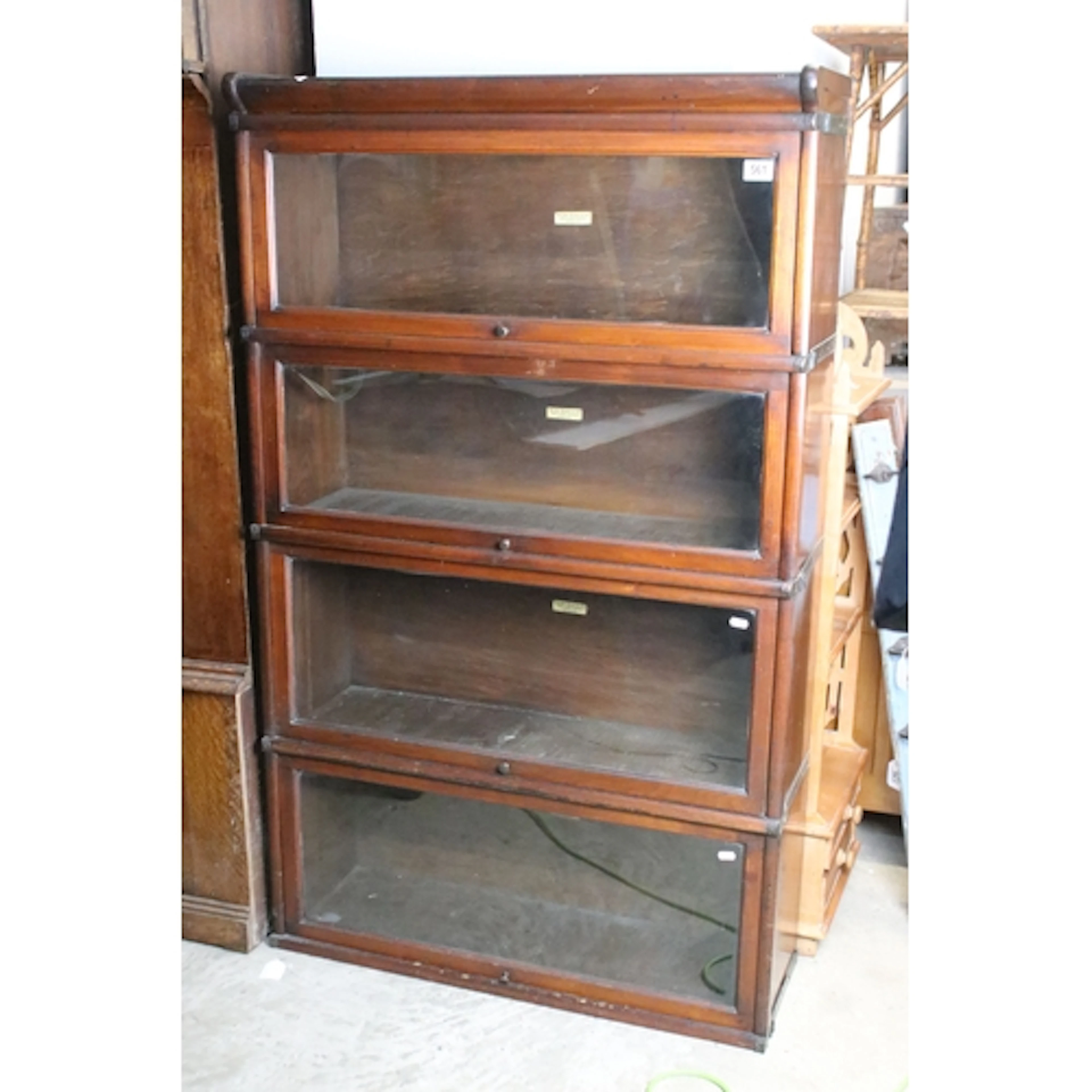 Early 20th century Globe Wernicke glazed four sectional book...