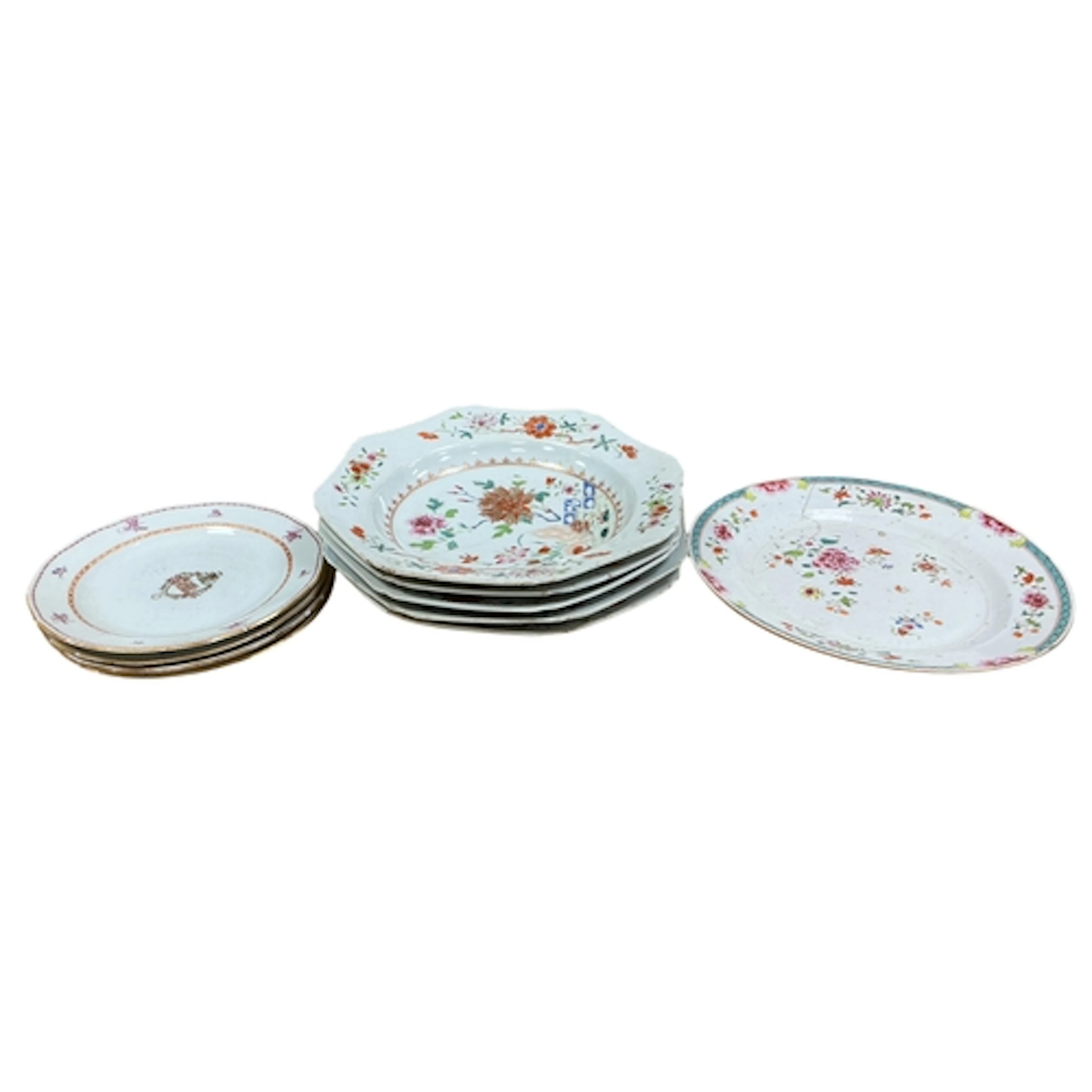 A set of five 18th / 19th century Chinese famille rose expor...