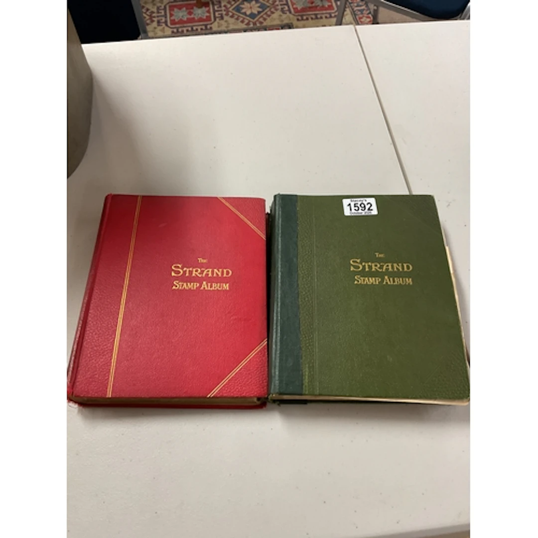 Two Victorian The Strand stamp albums good World early issue...