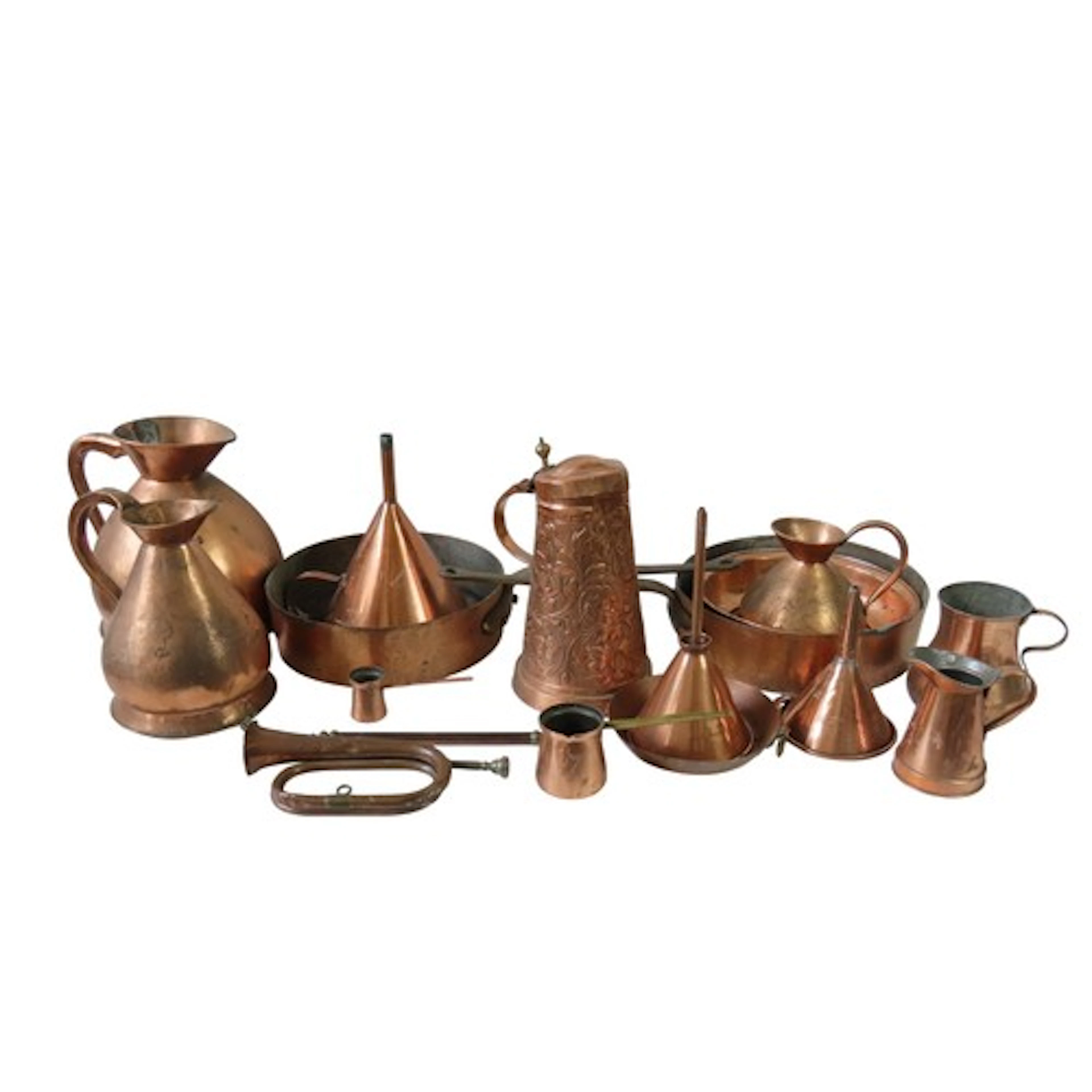 A MIXED QUANTITY OF COPPER WARE 19TH/20TH CENTURY the lot i...