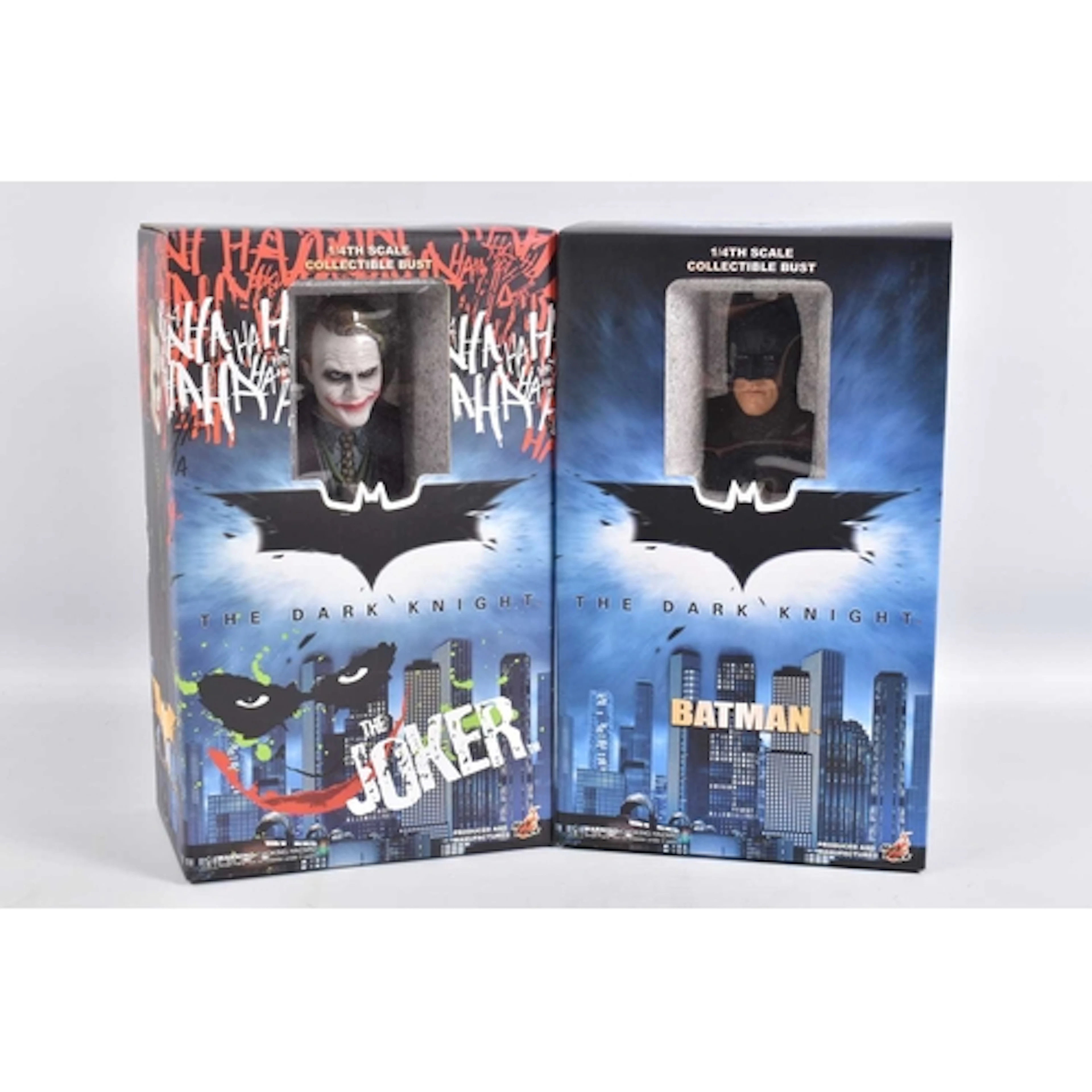 TWO SEALED BOXED 2008 HOT TOYS 1:4 SCALE THE DARK NIGHT COLL...