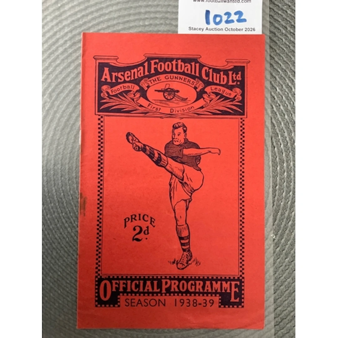 38/39 Arsenal v Leicester City Football Programme: Excellent...