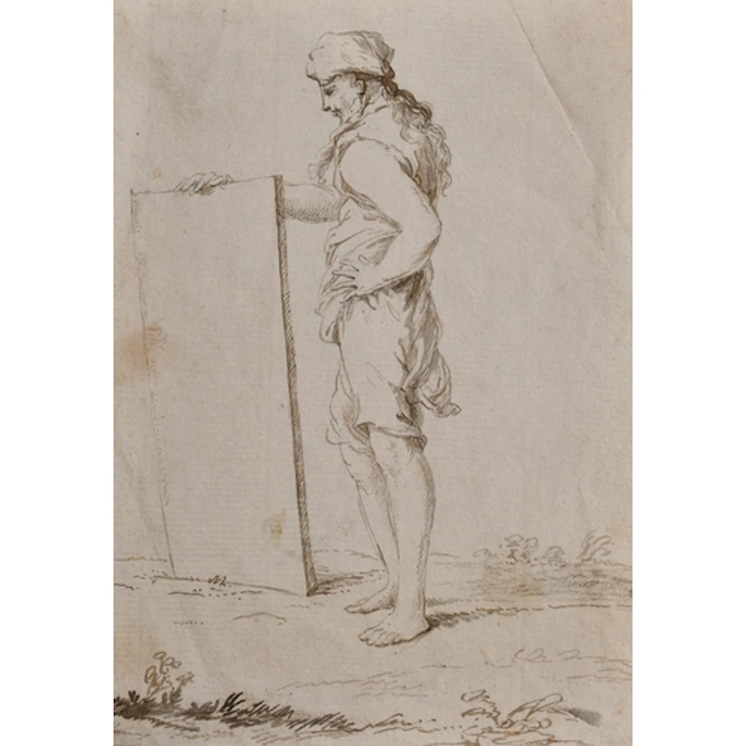 Attributed to Salvator Rosa (1615-1673) Italian. Study for a...