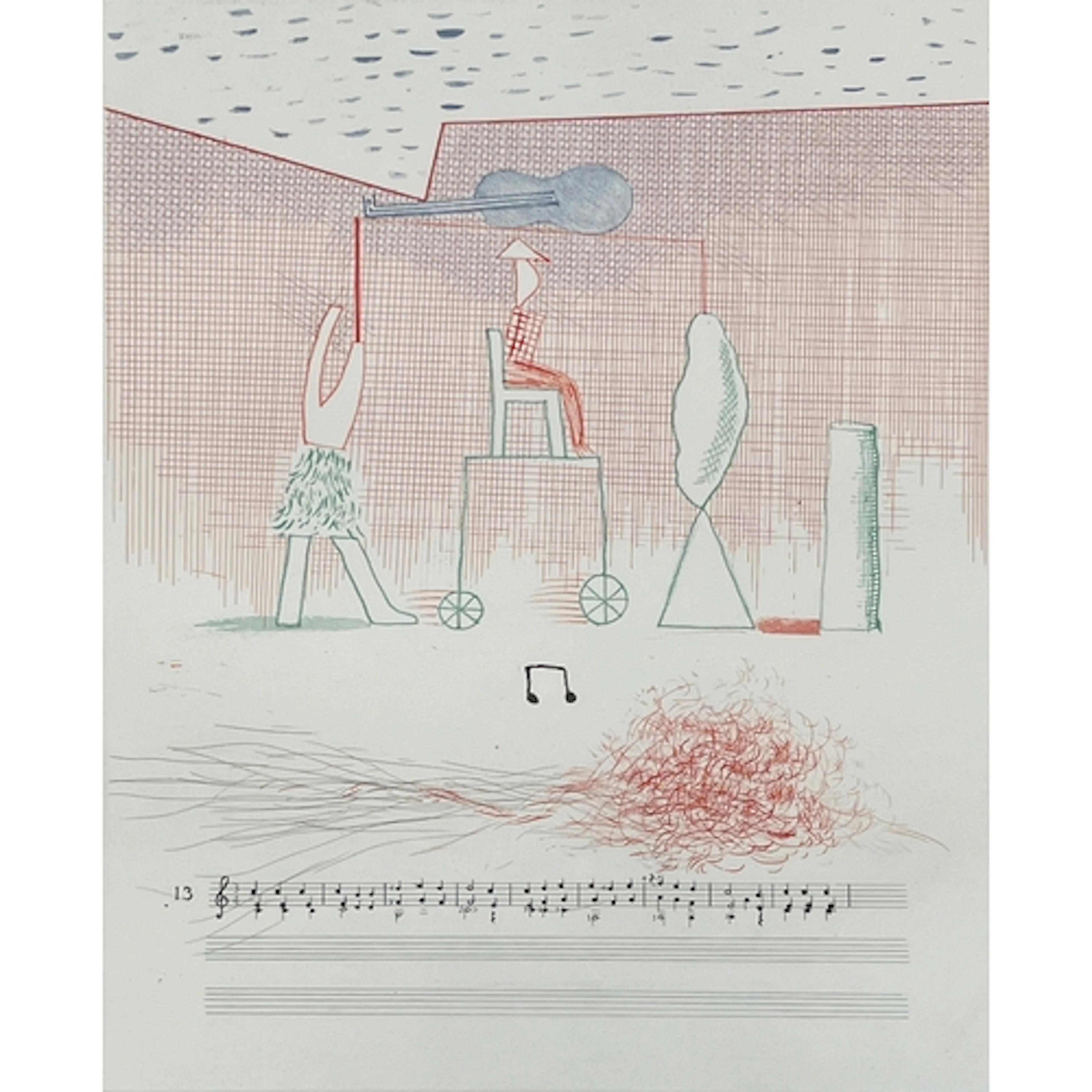 David Hockney R.A. (1937-2026), 'Parade' from 'The Blue Guit...
