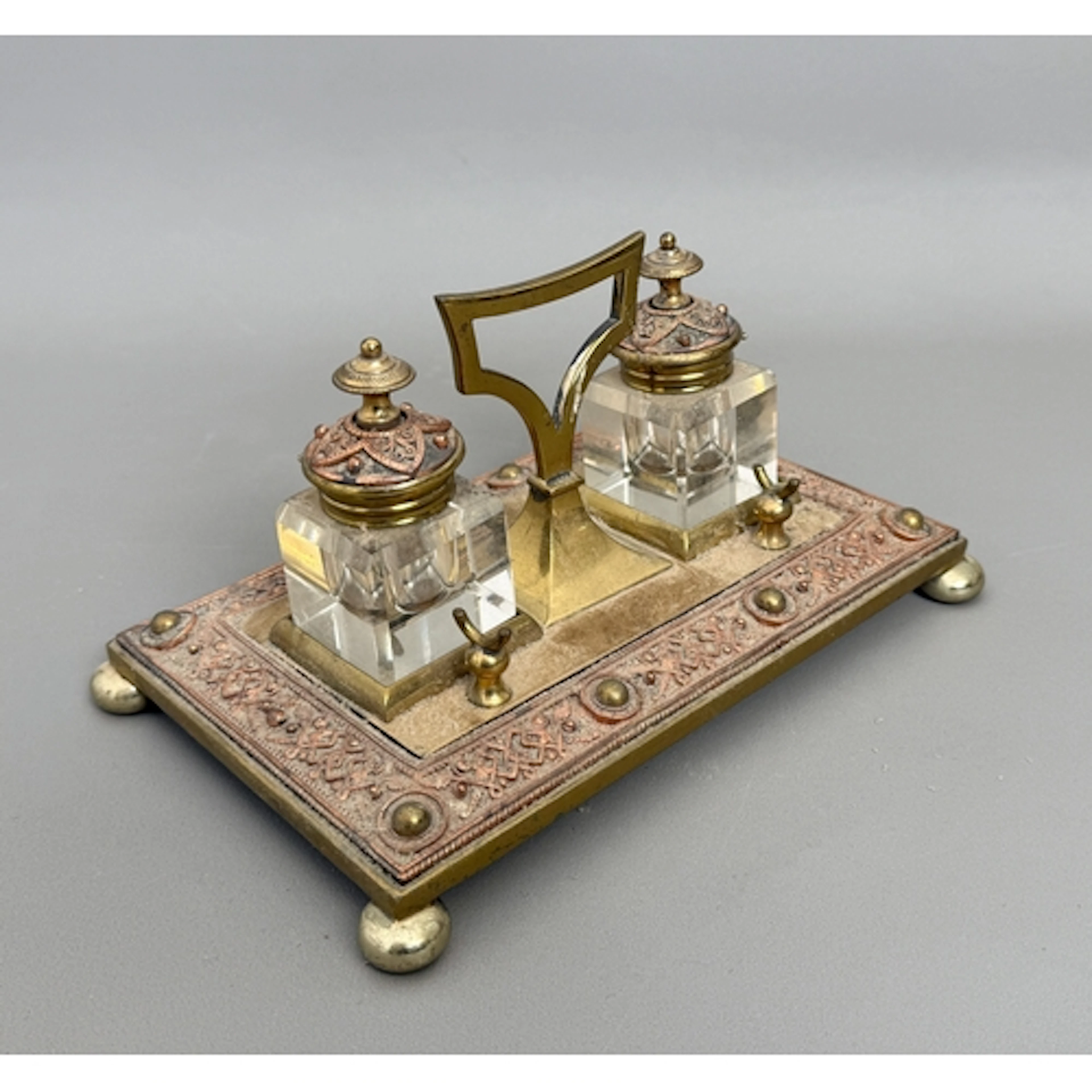 A late nineteenth or early twentieth century brass and coppe...