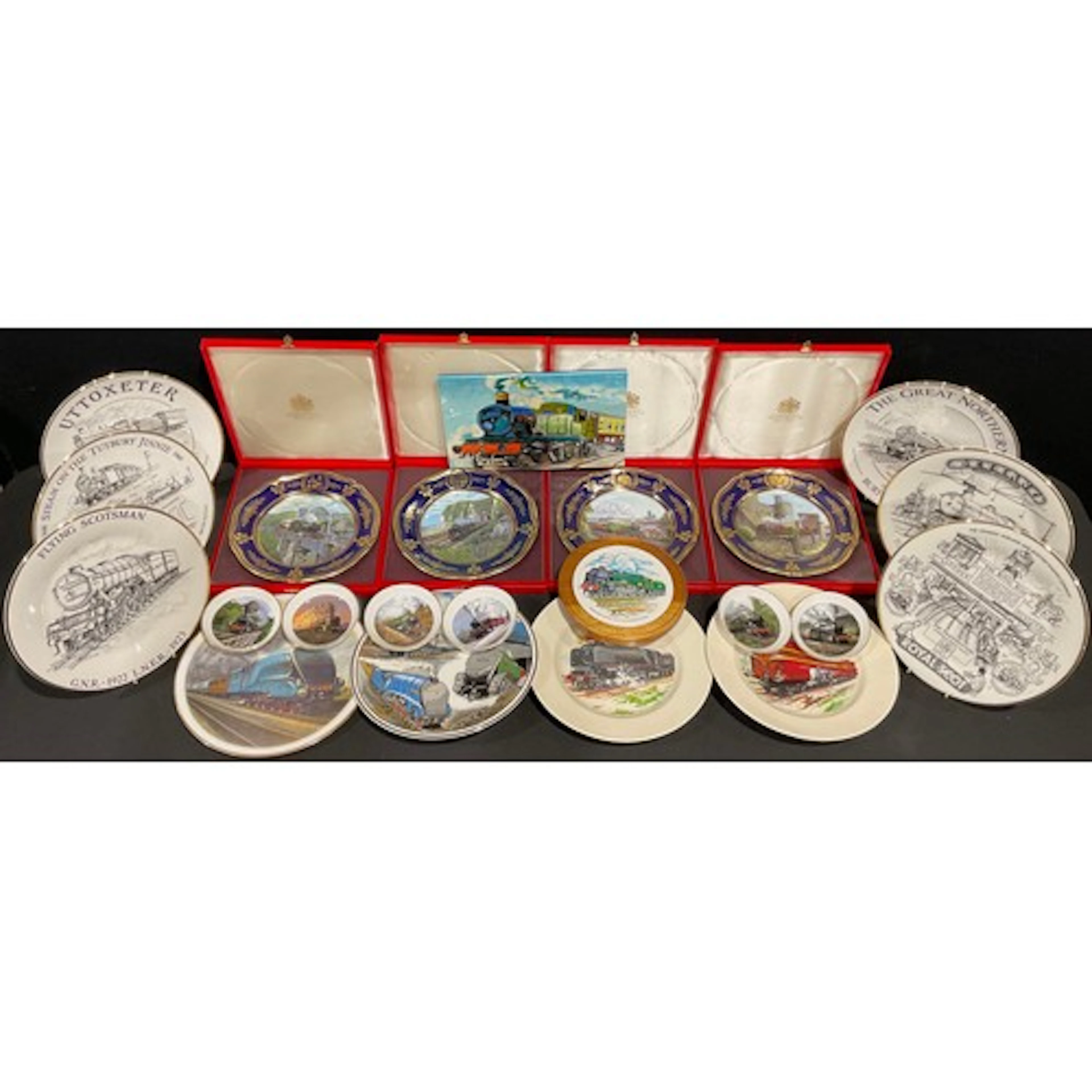 A set of four Spode British Steam Years of Glory cabinet pla...