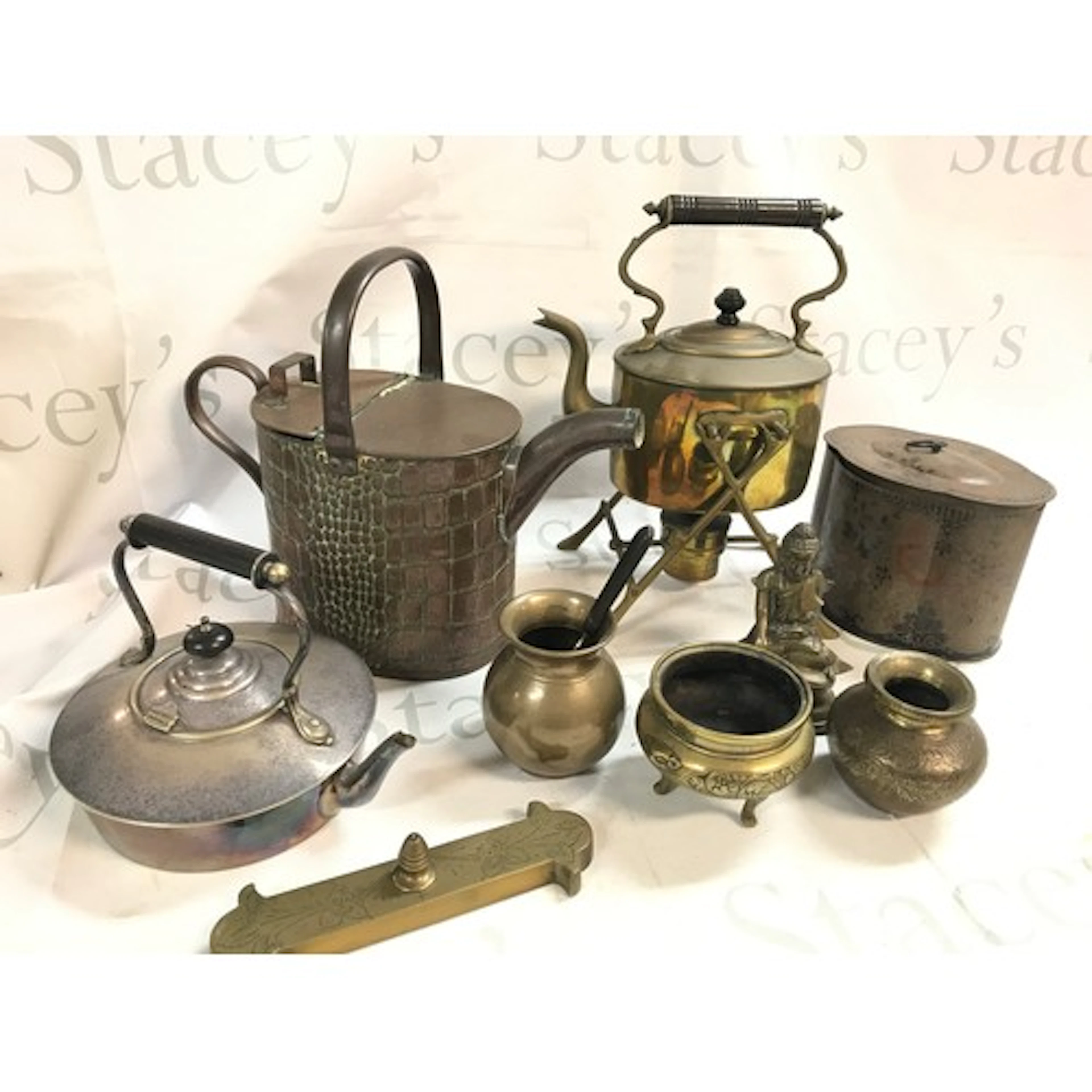 A copper Samovar, crocodile textured copper kettle, Chinese ...