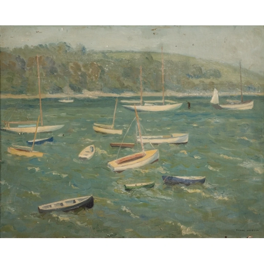 * Frank Jameson (British, 1899-1968) - Moored boats, in a ba...
