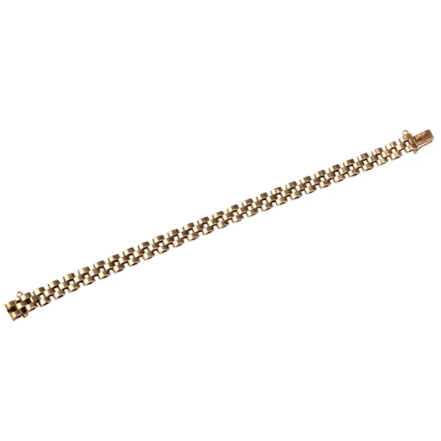 Cropp & Farr, a gold bracelet, composed of brick linking in ...
