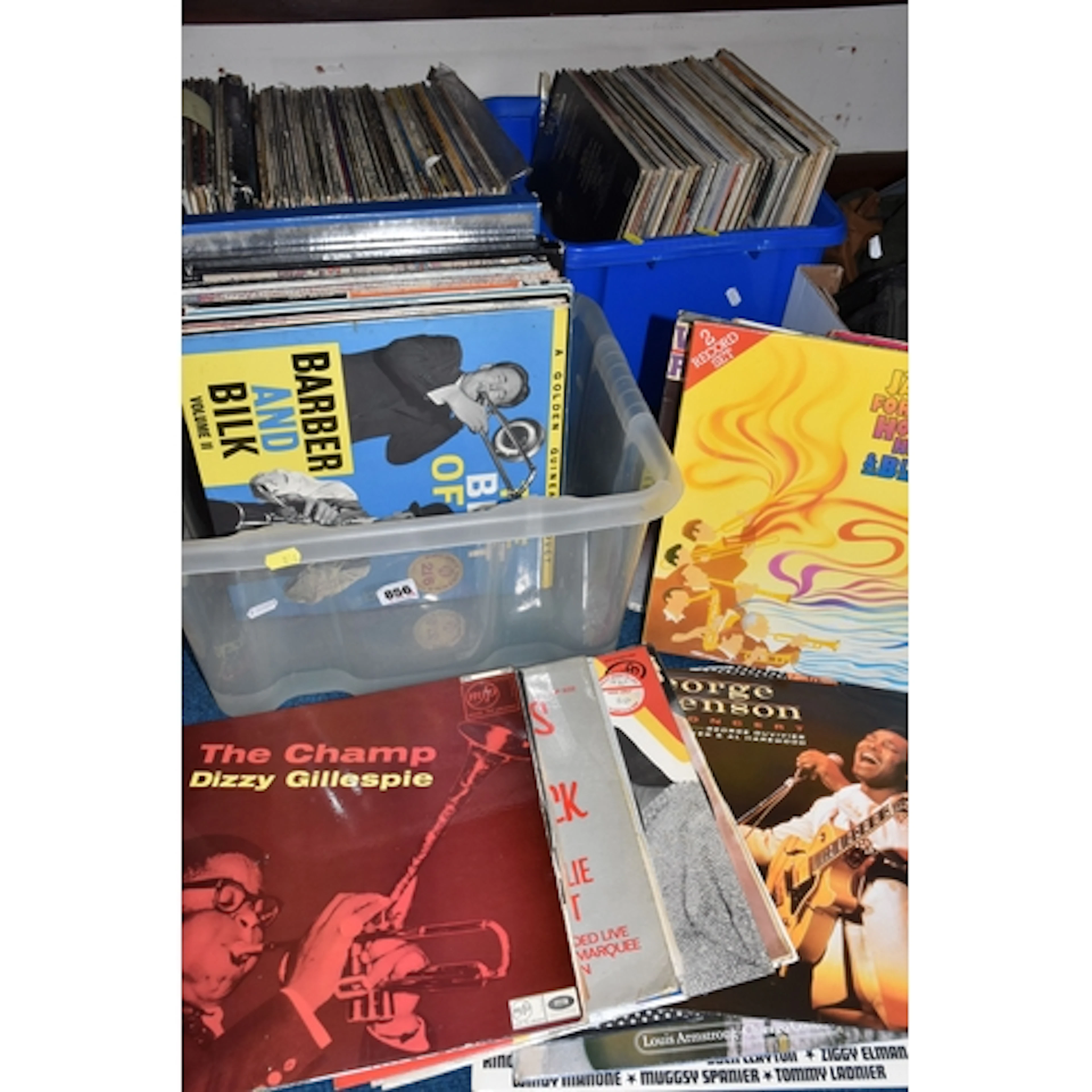 THREE BOXES OF VINYL RECORDS covering genres such as Jazz. C...