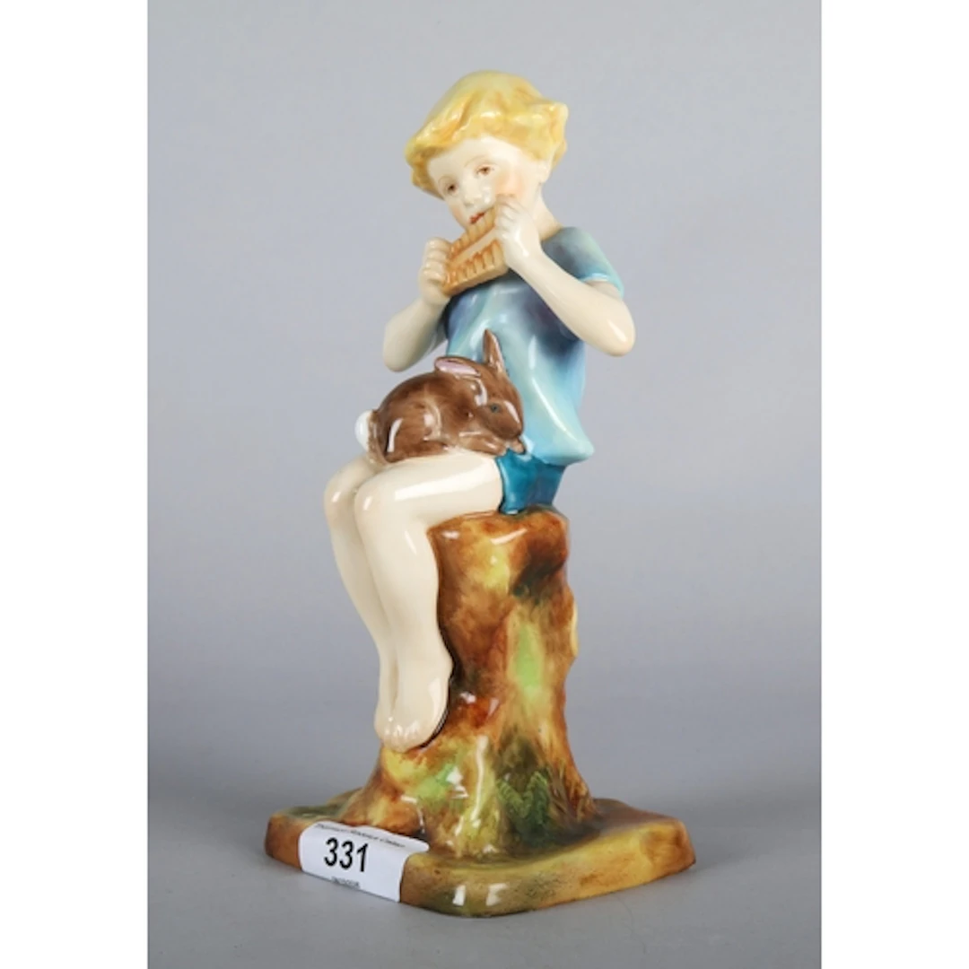 Royal Worcester figure Pan modelled by Frederick M Gertner n...