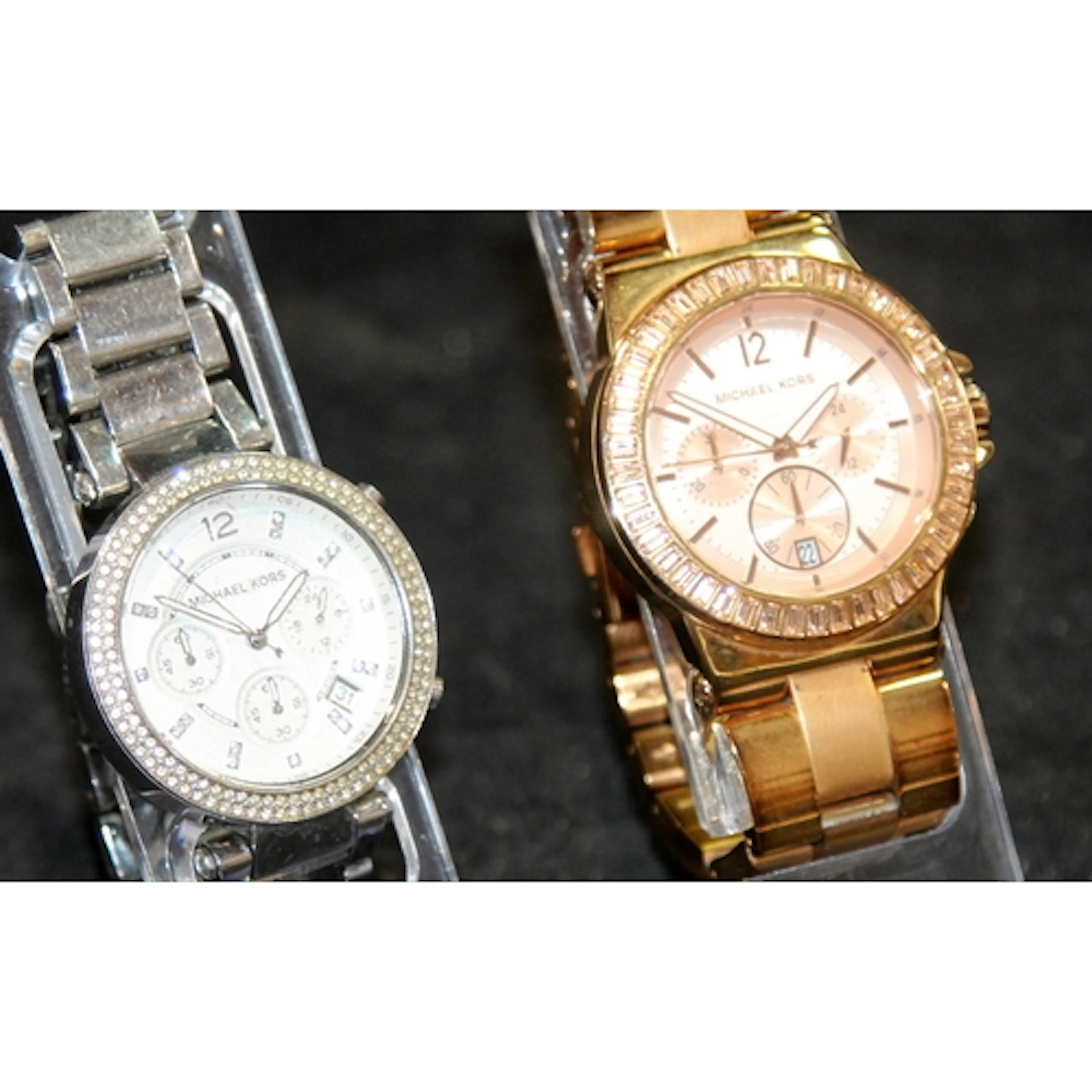 Two Michael Kors chronographs, both with new batteries fitte...