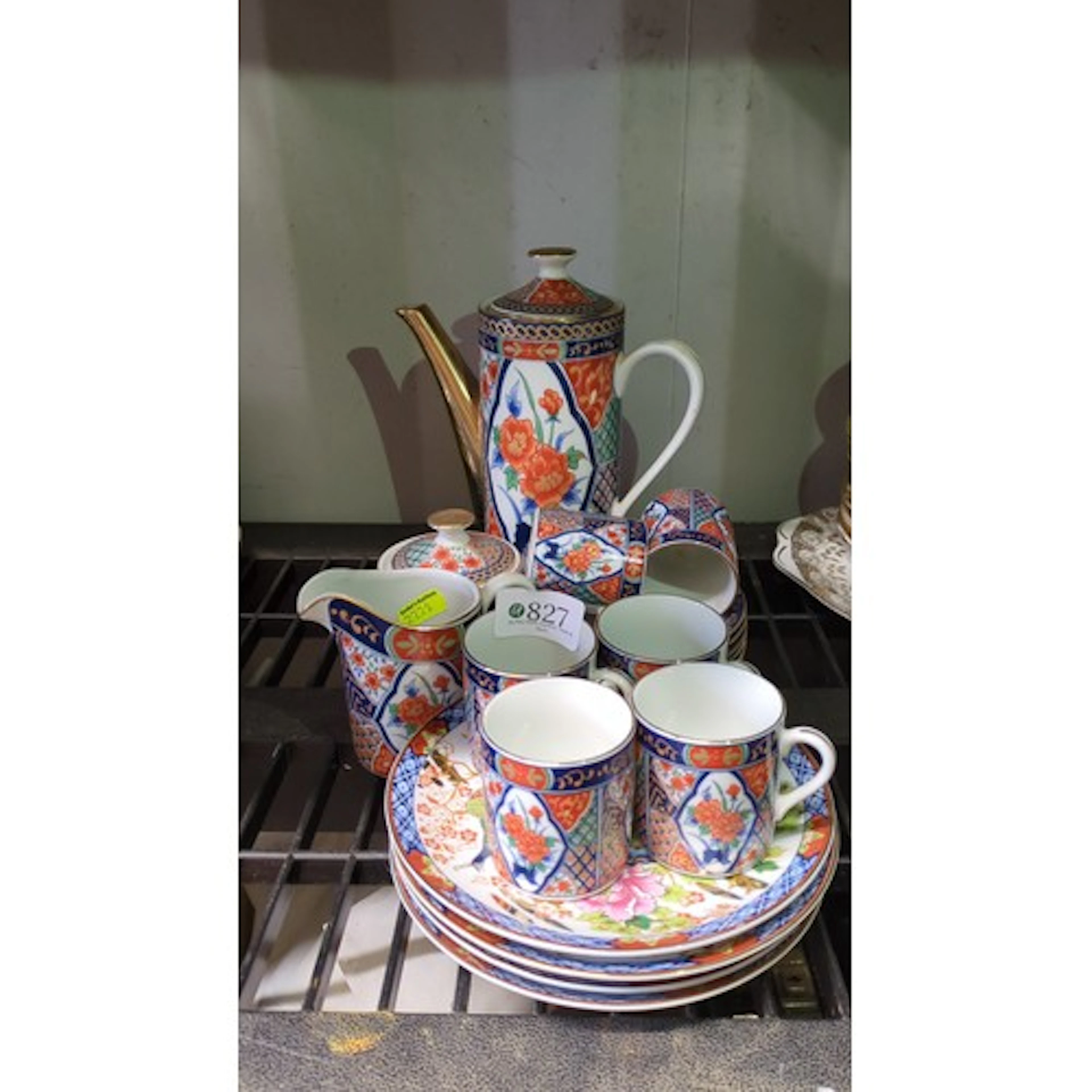 Japanese porcelain coffee service in Imari-style palette, co...