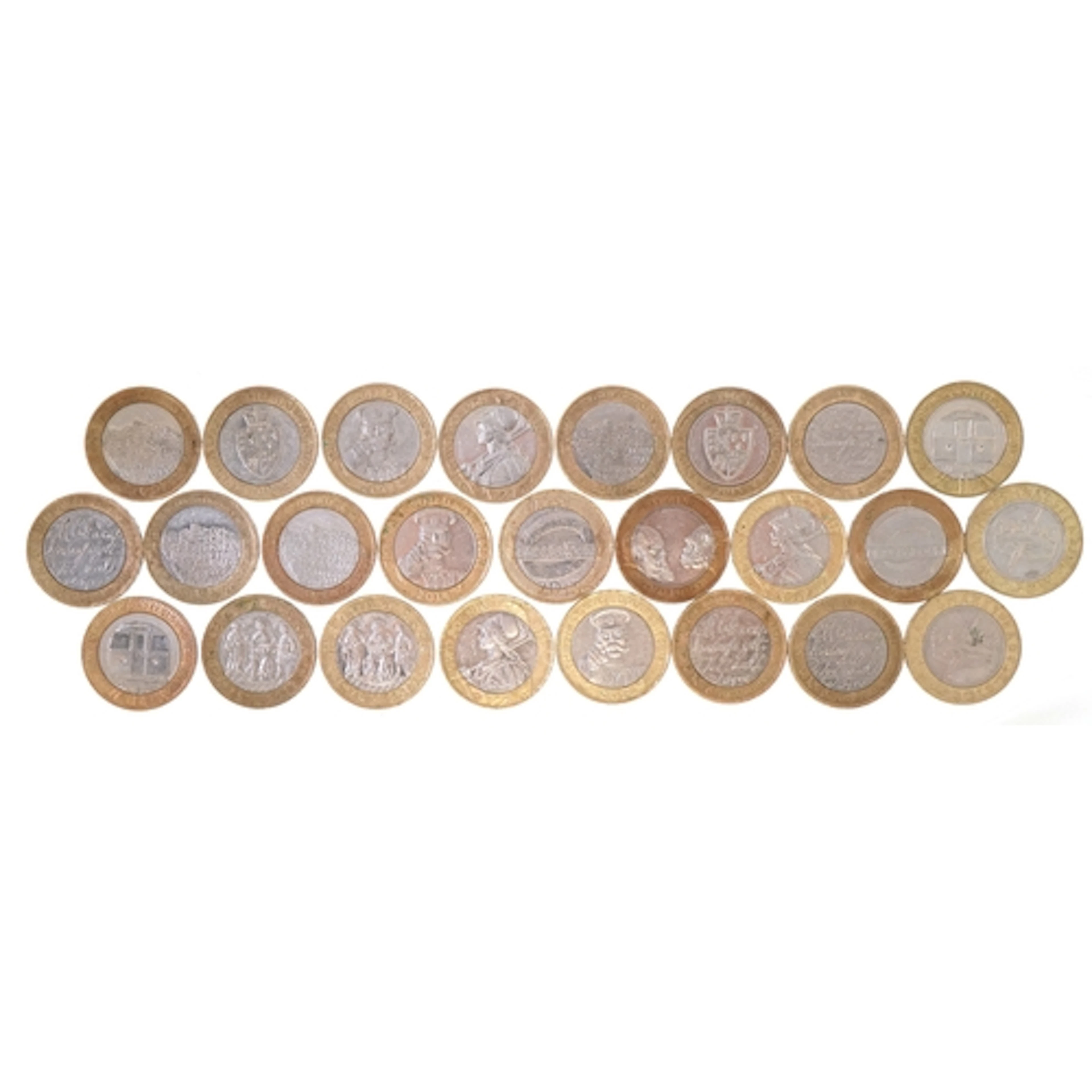 Twenty five British two pound coins to include The 1863 -201...