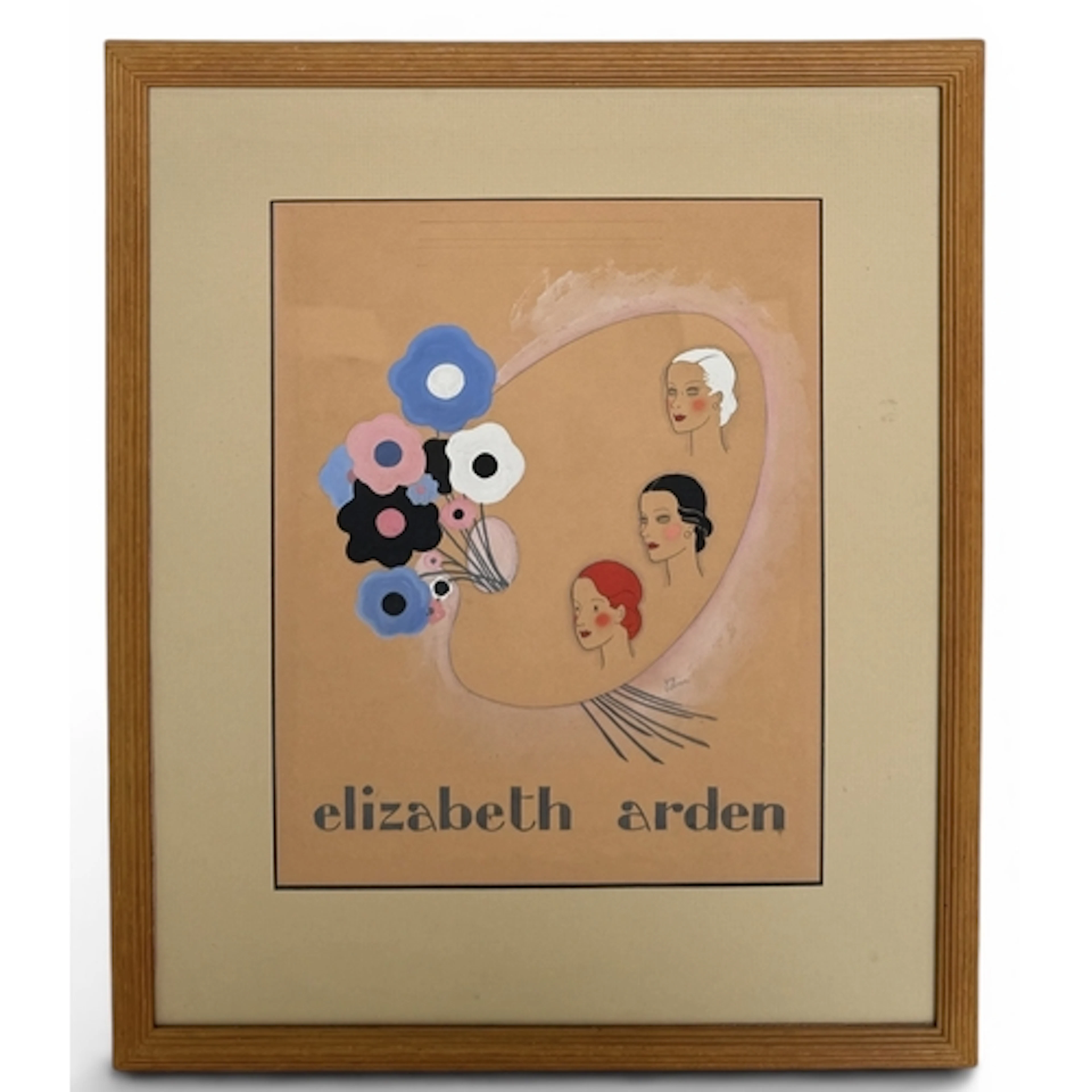 GUY SABRAN (BRITISH B.1902): ELIZABETH ARDEN Watercolour and...
