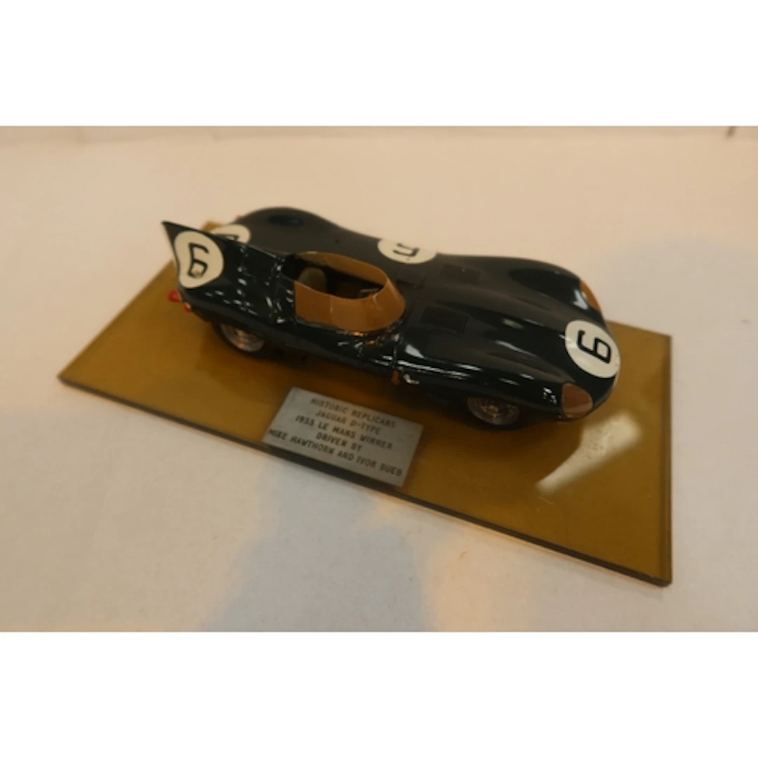 model of a works D type Jaguar