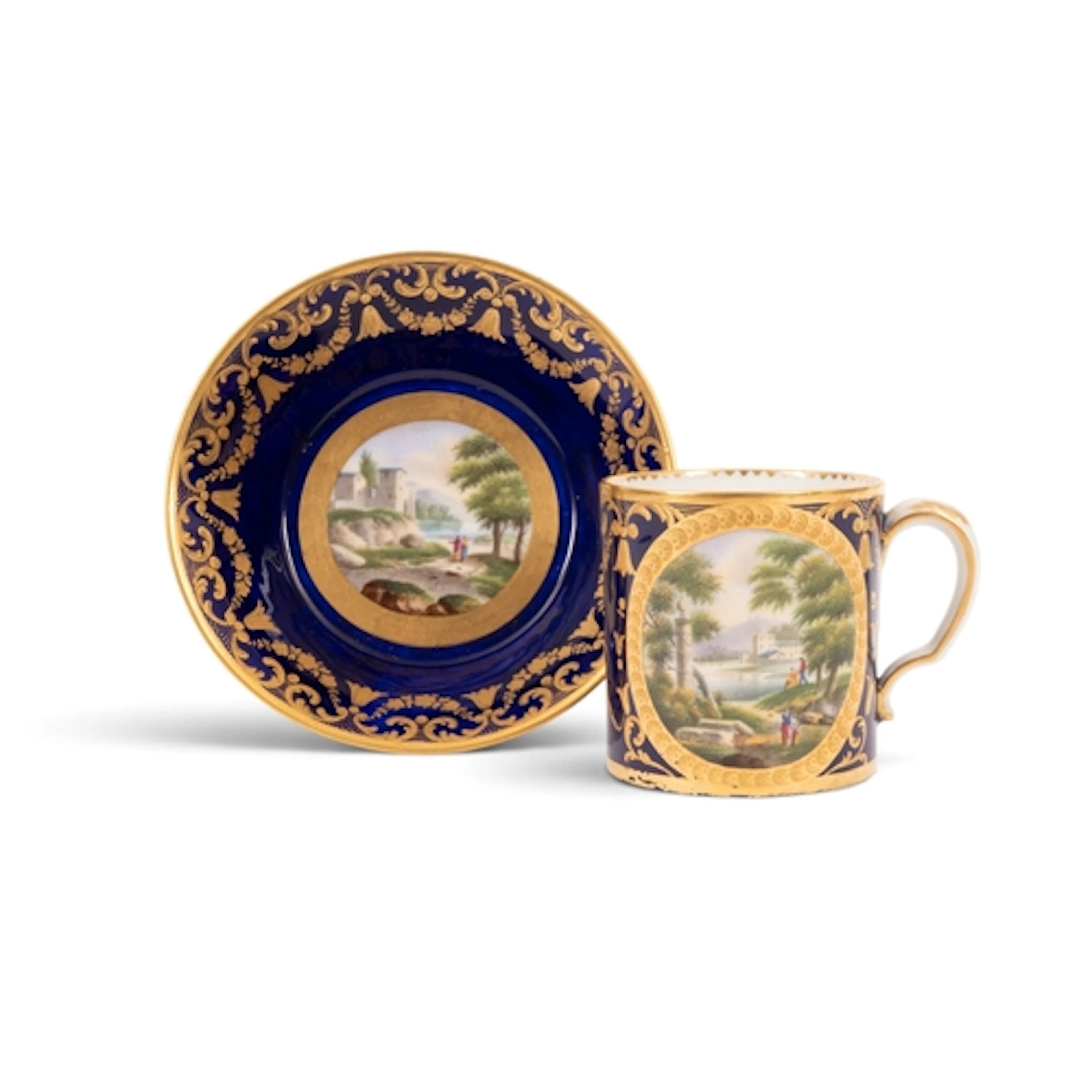 A Sèvres coffee can and saucer (gobelet litron et soucoupe),...